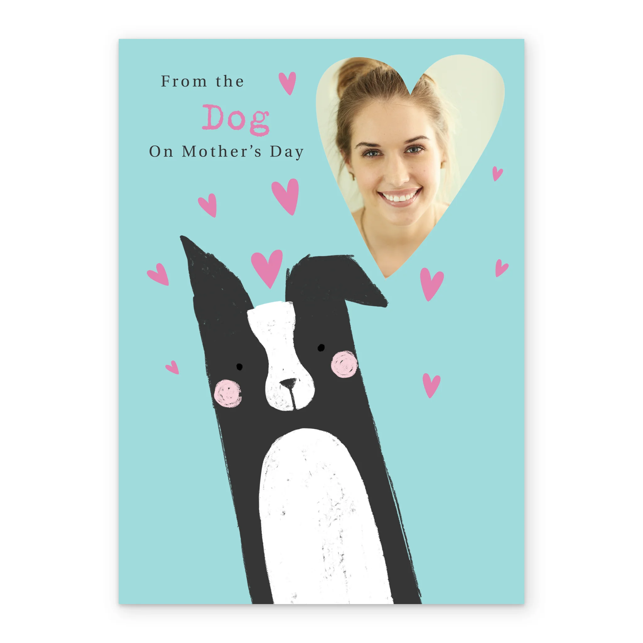 Personalised Cute From The Dog Love Hearts Mother's Day Photo Upload Card - Image 2