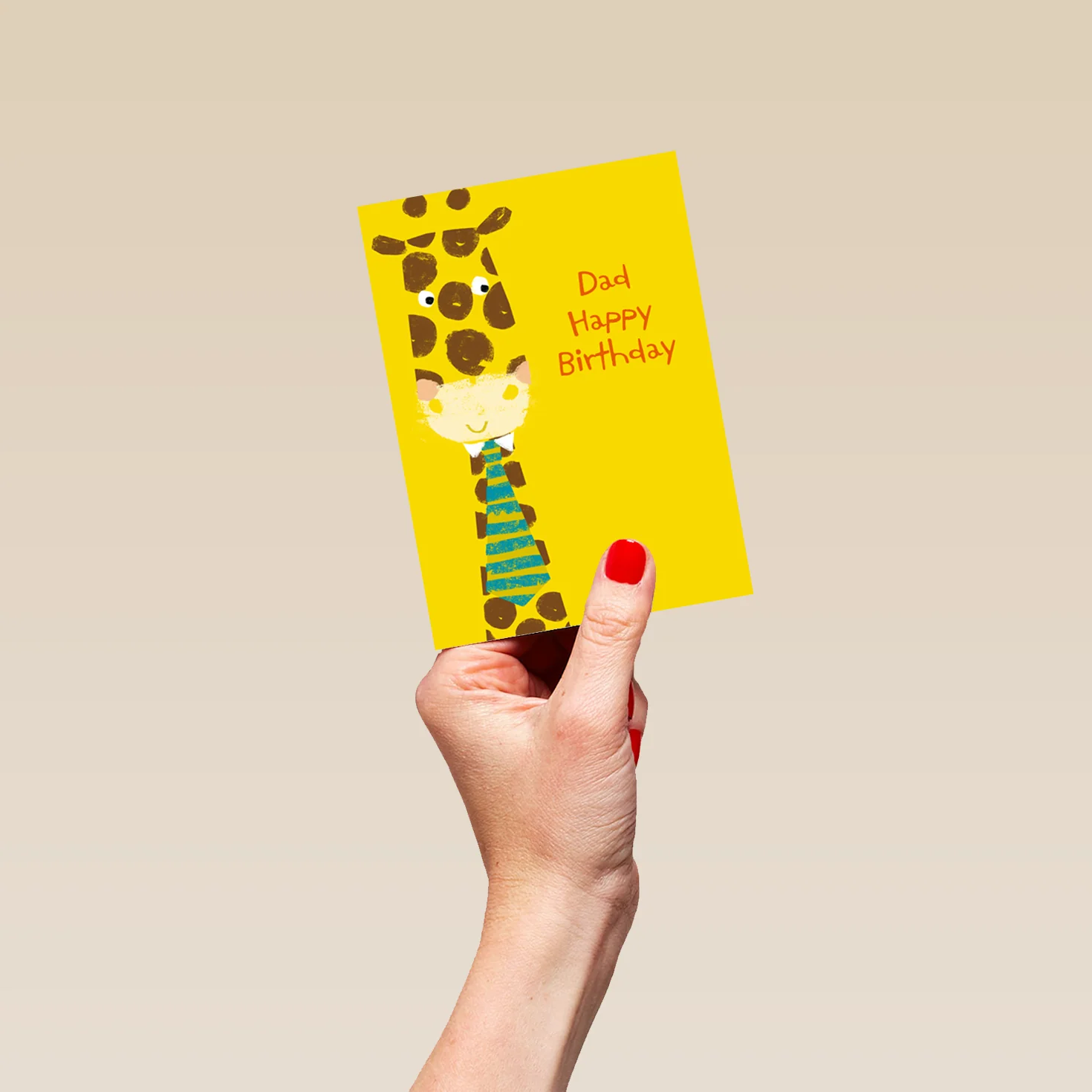 Personalised Cute Giraffe Dad Birthday Card - Image 4
