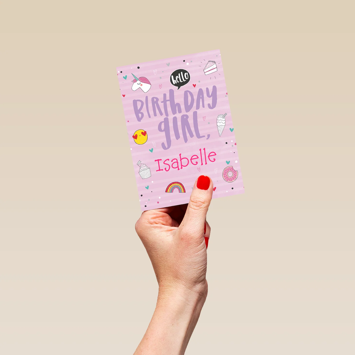 Personalised Cute Girl Birthday Card For Daughter - Image 4