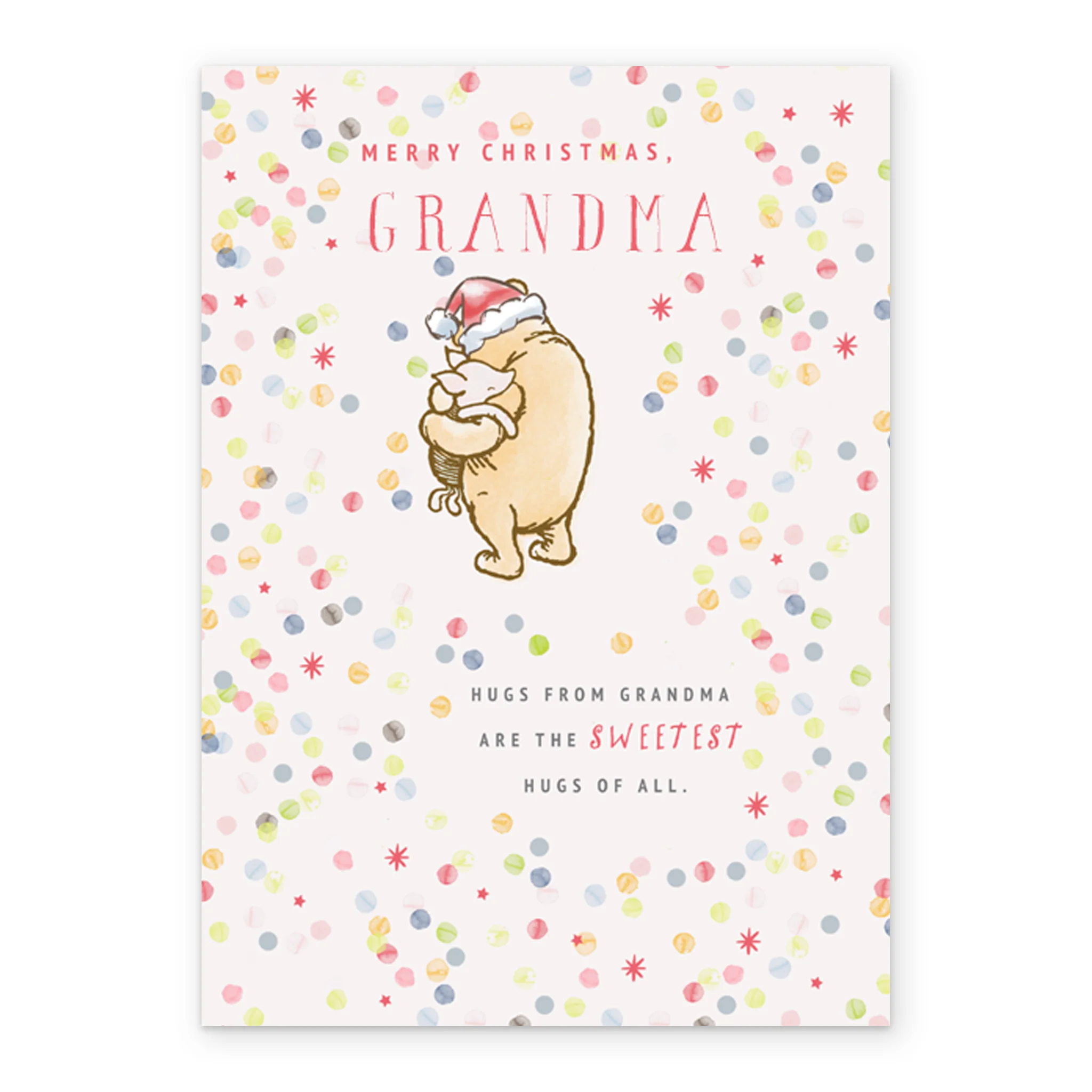 Personalised Cute Grandma Disney Winnie The Pooh Christmas Card - Image 2