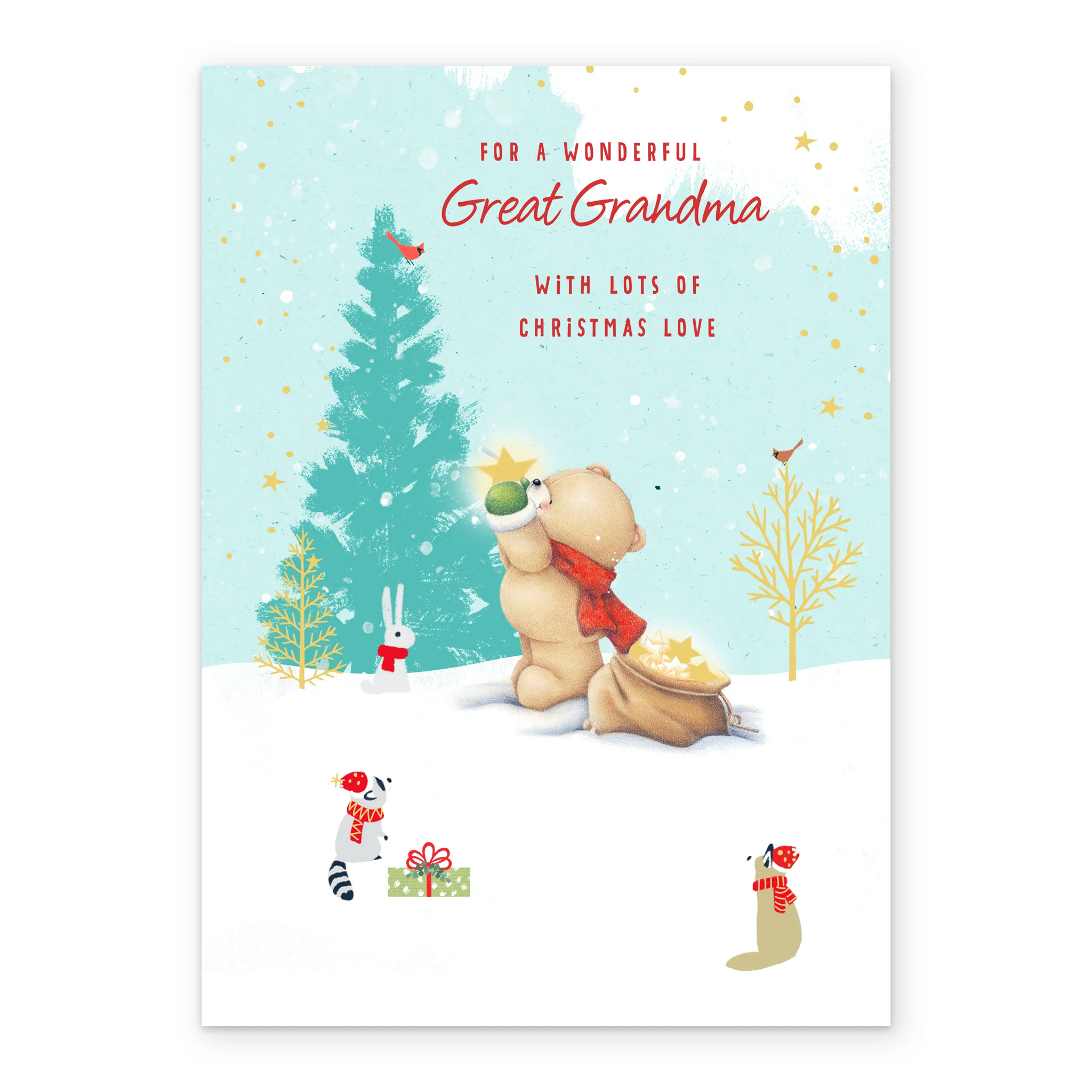 Personalised Cute Great Grandma Forever Friends Christmas Card - Image 2