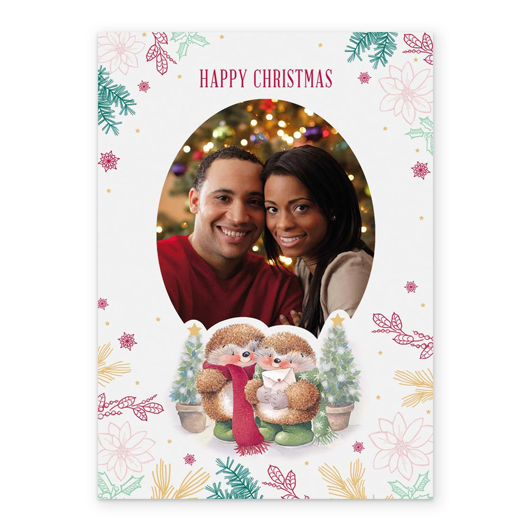 Personalised Cute Happy Christmas Photo Upload Card - Image 2