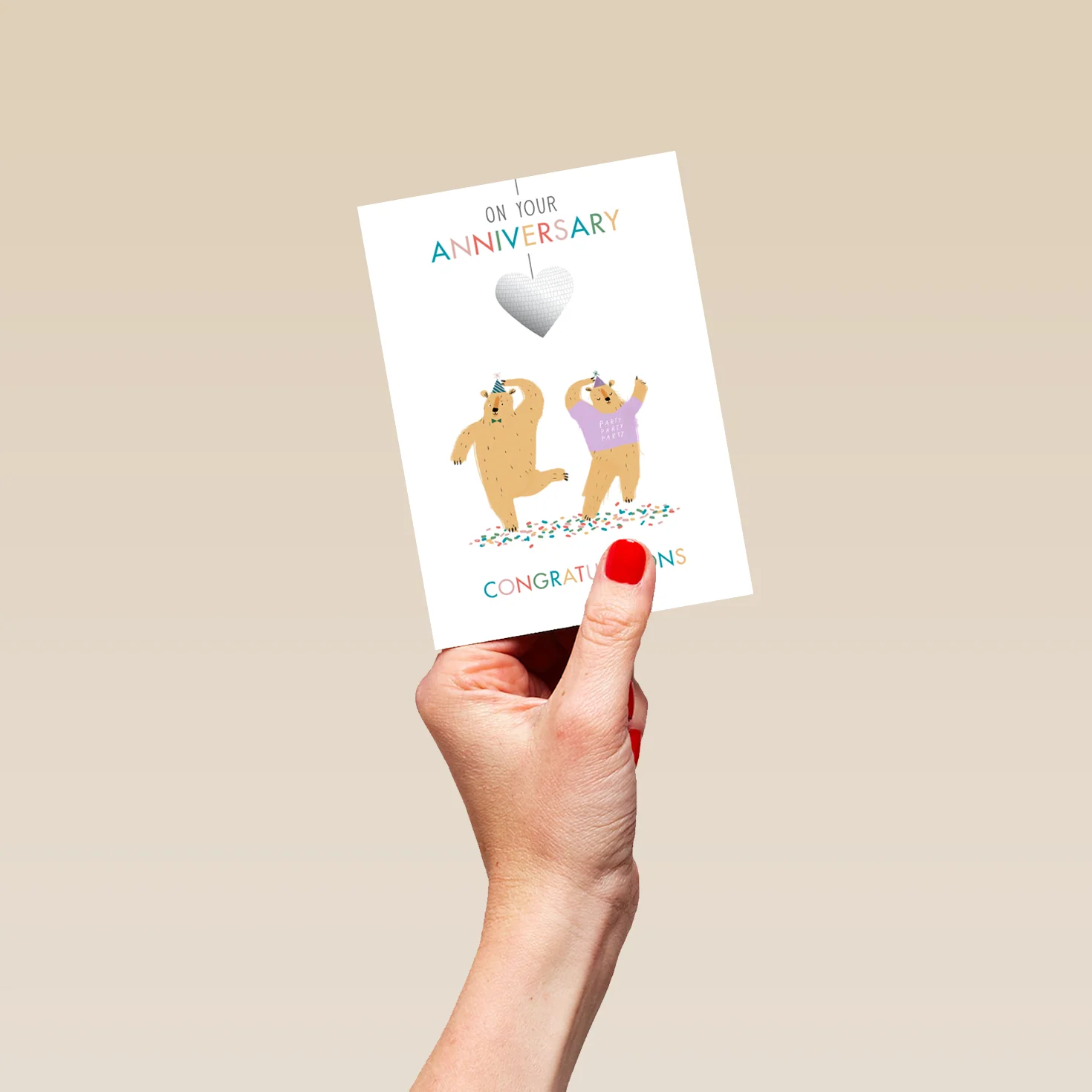 Personalised Cute Heart Anniversary Card - Image 4