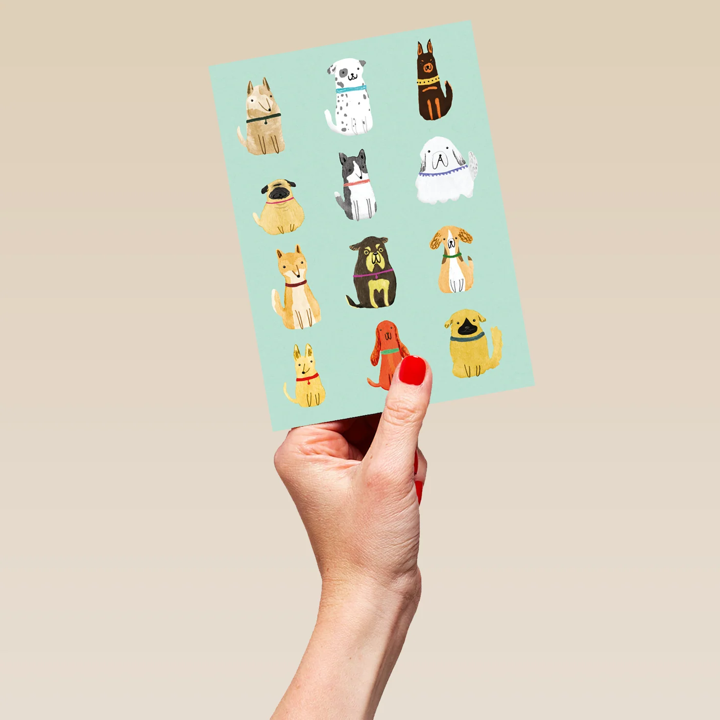 Personalised Cute Illustration Of Dogs Card - Image 5