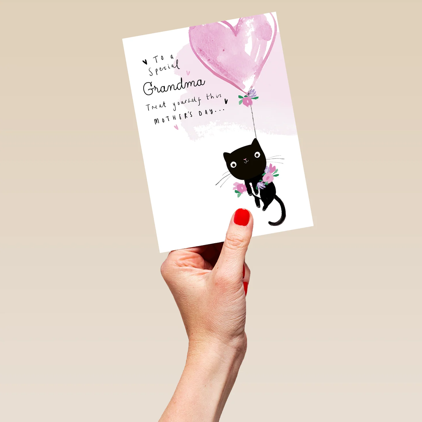 Personalised Cute Kitten Illustration Mother's Day Card For Grandma - Image 5