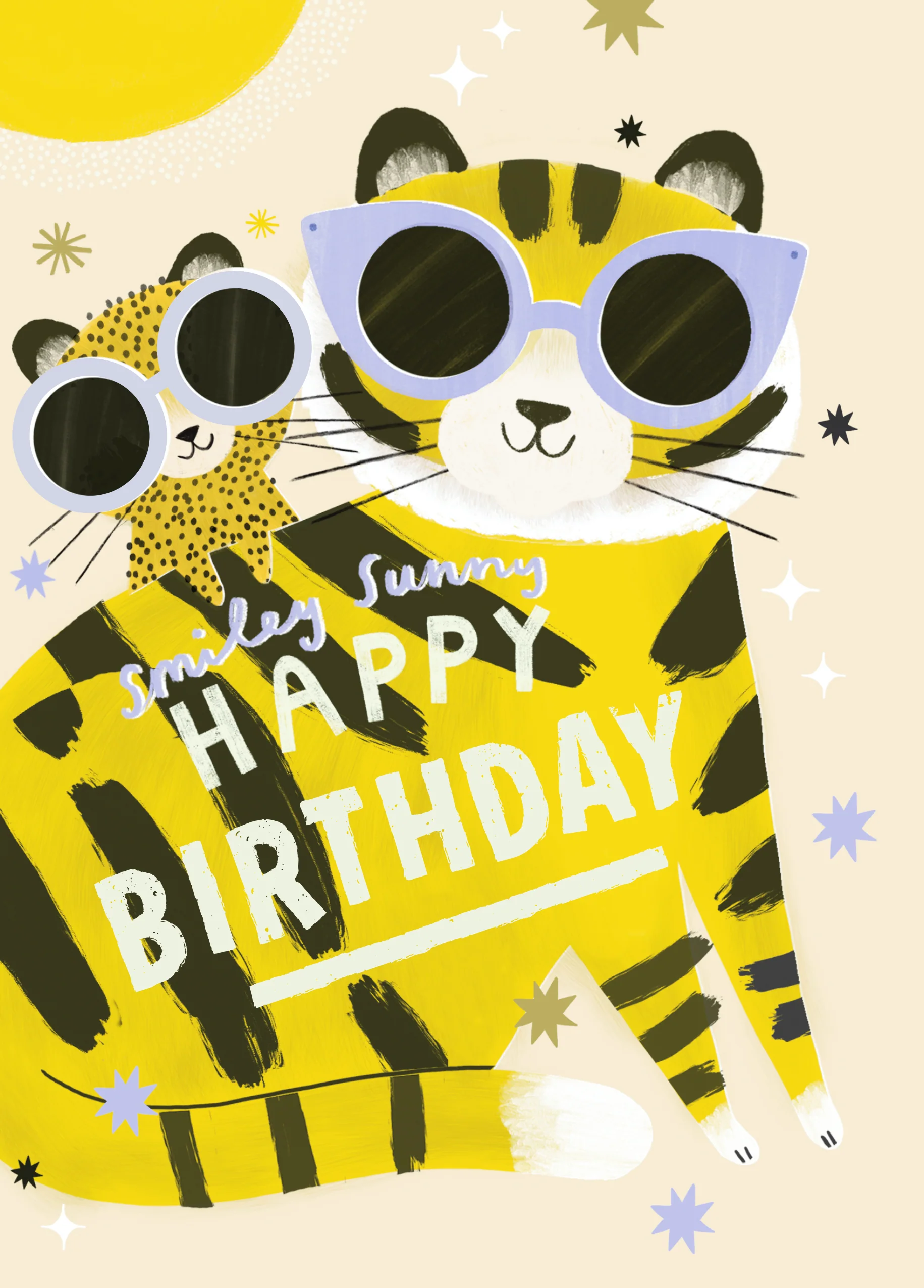 Personalised Cute Kitten In Sunglasses Card