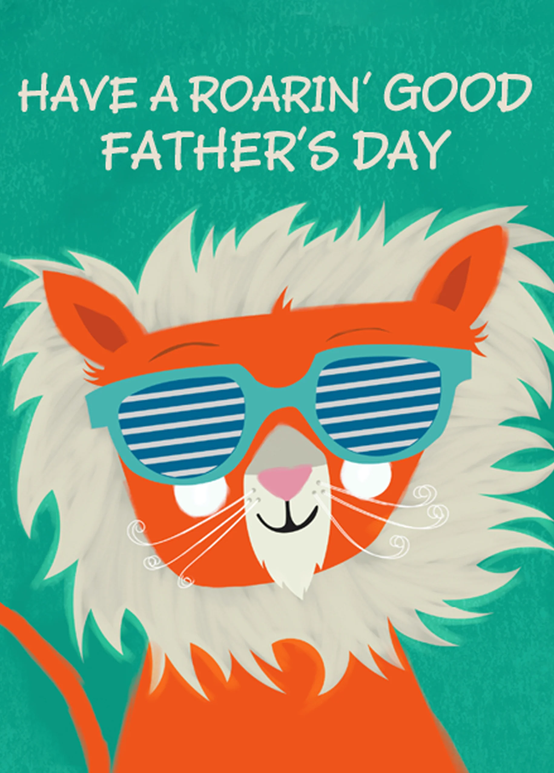Personalised Cute Lion Father's Day Card