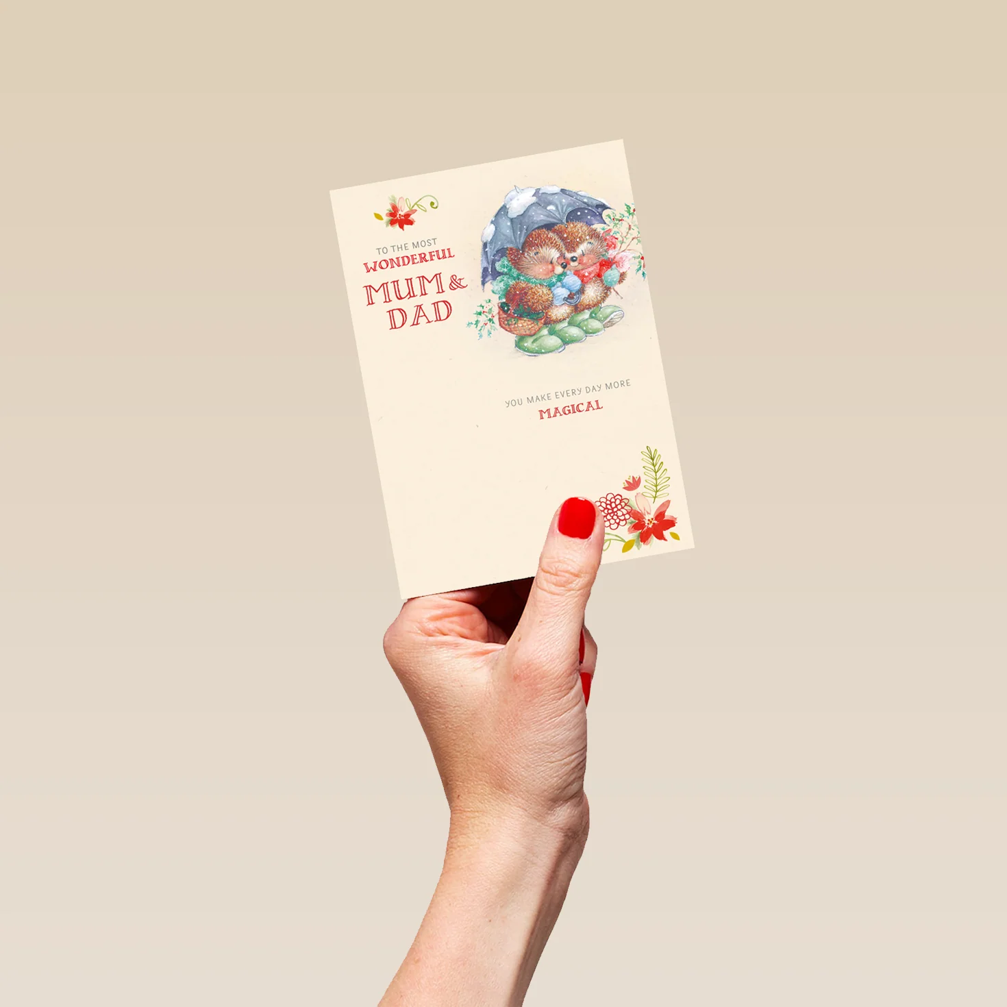 Personalised Cute Magical Mum & Dad Christmas Card - Image 4