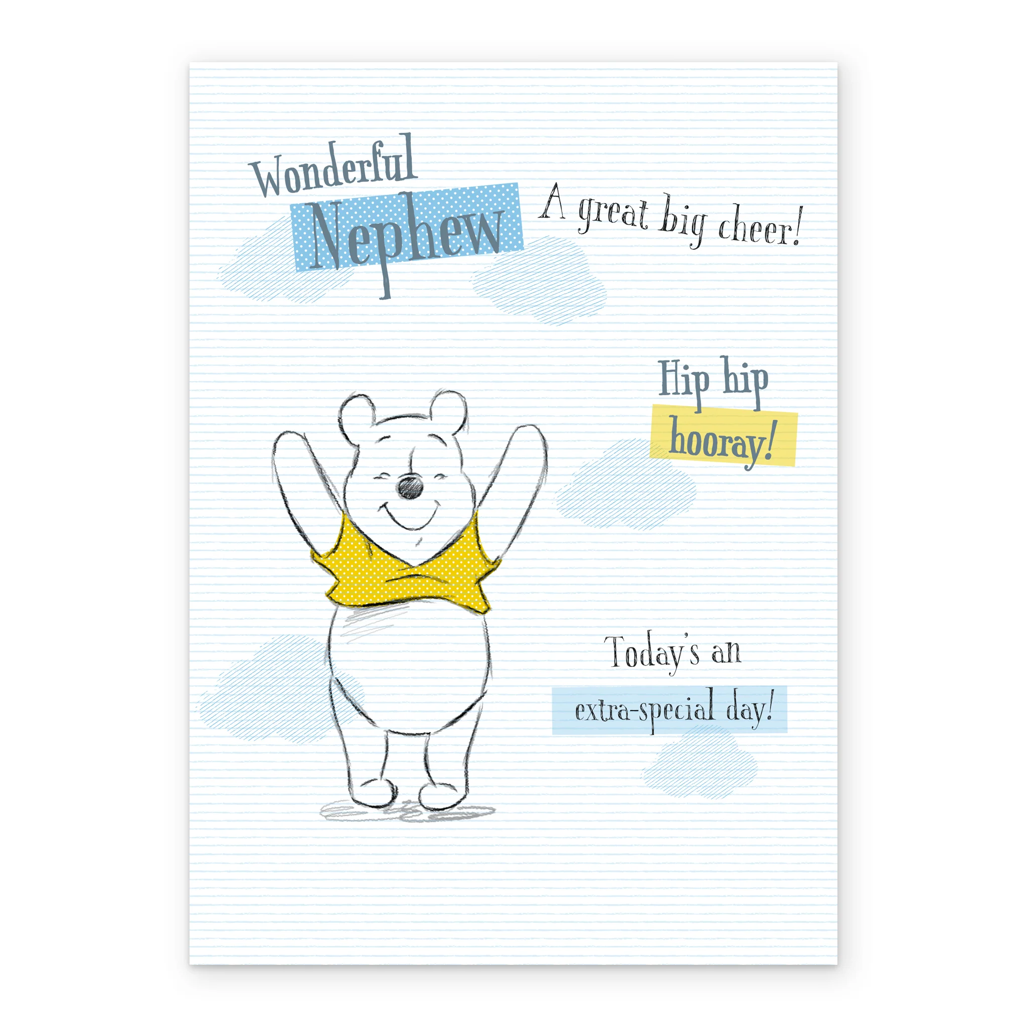 Personalised Cute Nephew Disney Winnie The Pooh Birthday Card - Image 2
