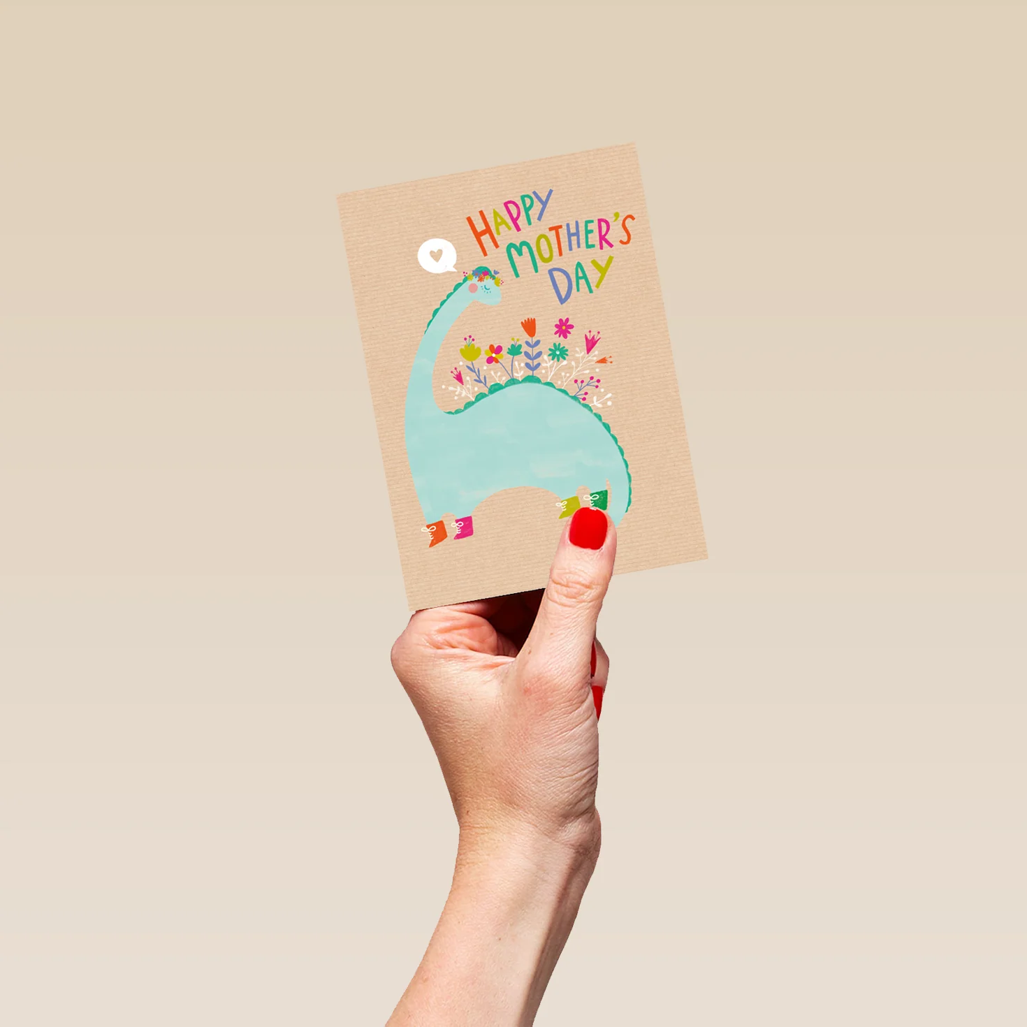Personalised Cute Quirky Dinosaur Mother's Day Card - Image 4