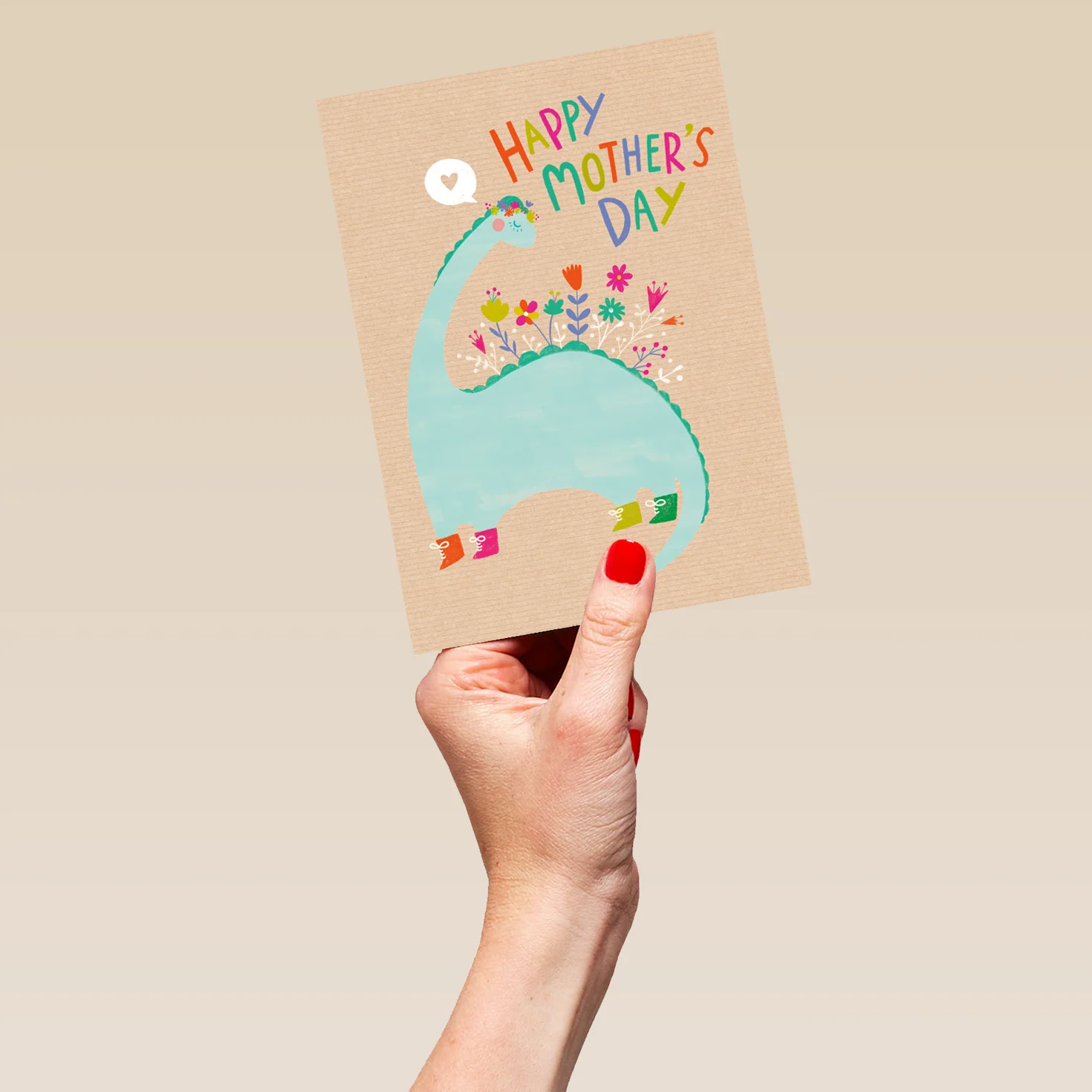 Personalised Cute Quirky Dinosaur Mother's Day Card - Image 5