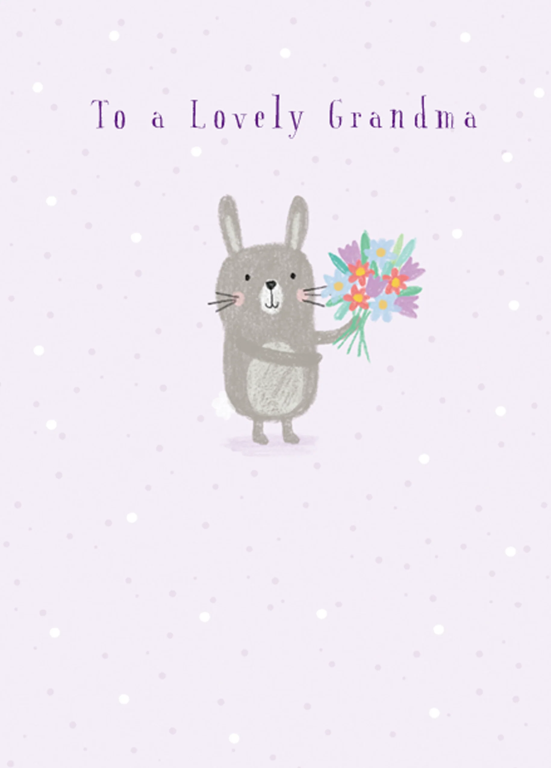 Personalised Cute Rabbit Design Birthday Card For Grandma