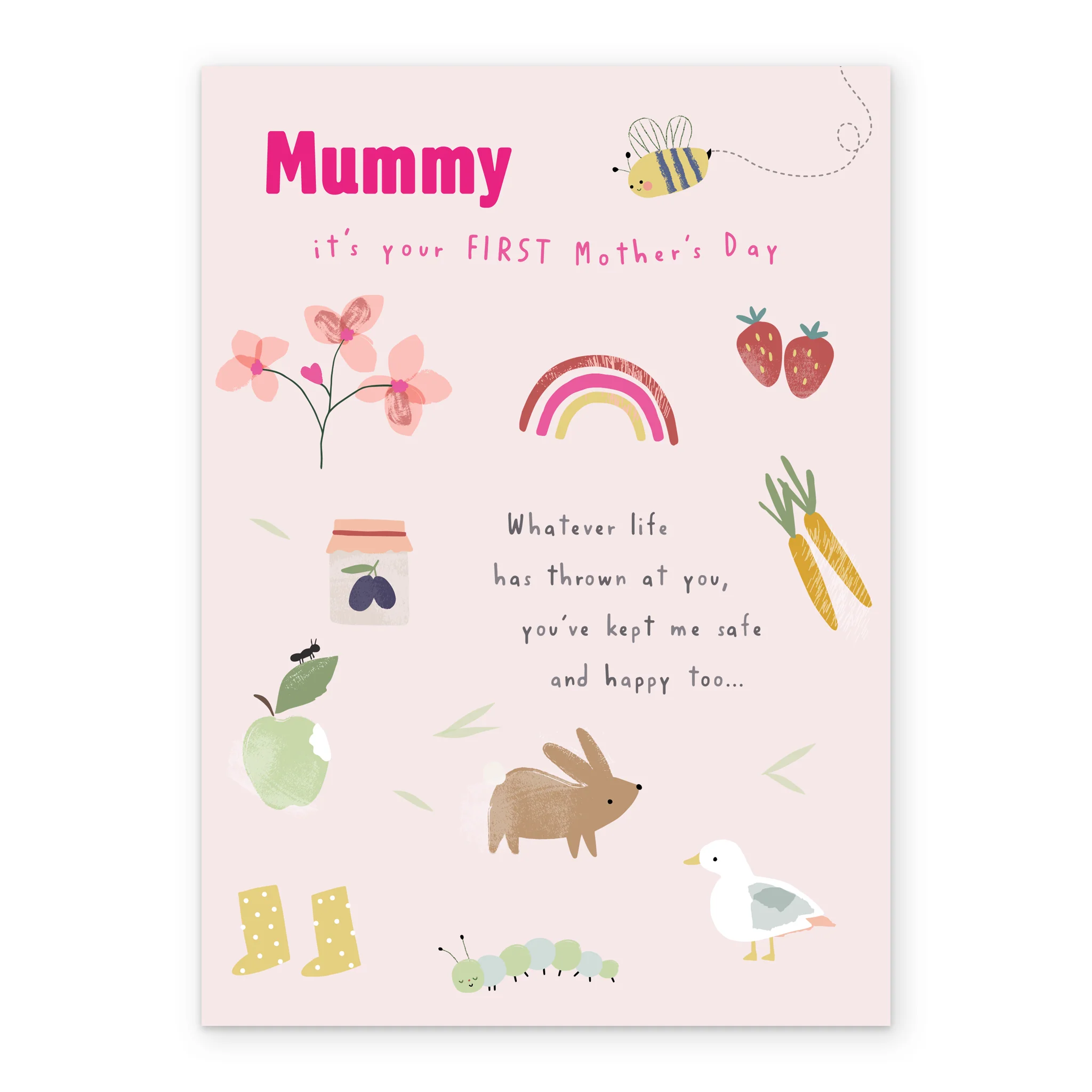 Personalised Cute Rainbows & Animals 1st Mother's Day Card For Mummy - Image 2