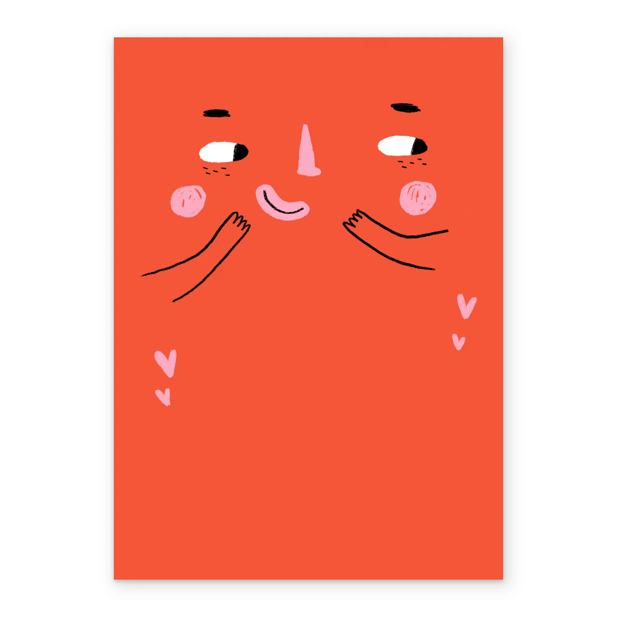 Personalised Cute Red Face Valentine's Day Card - Image 2