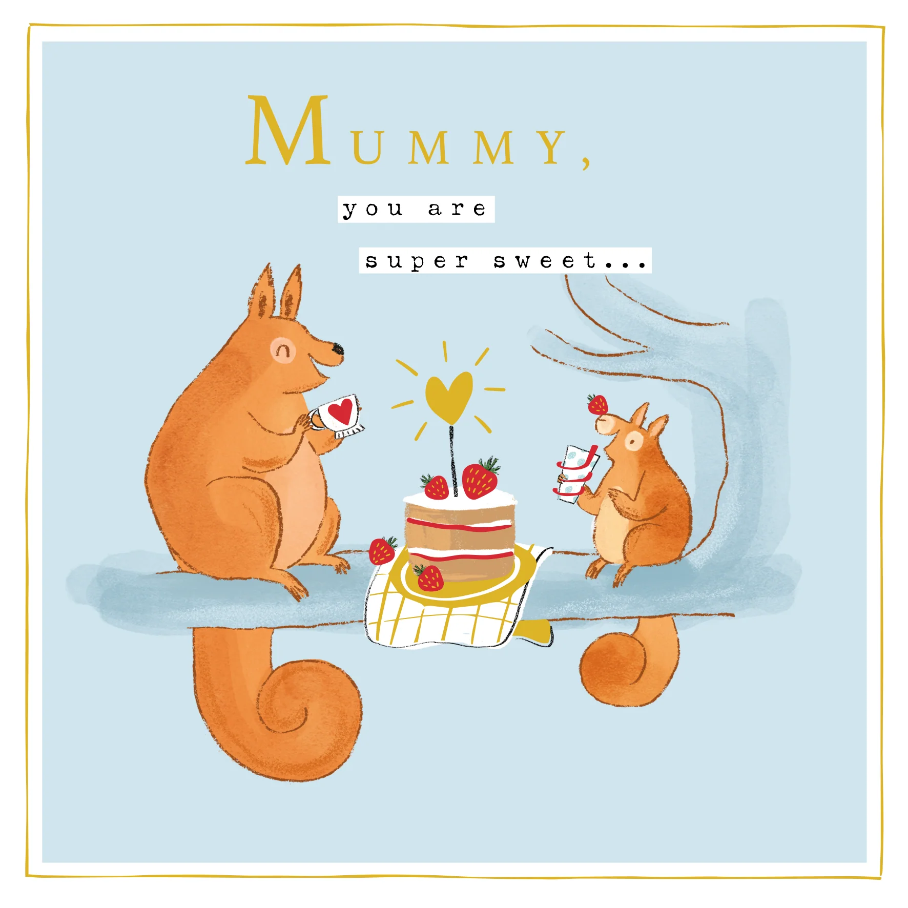 Personalised Cute Red Squirrels Mother's Day Card