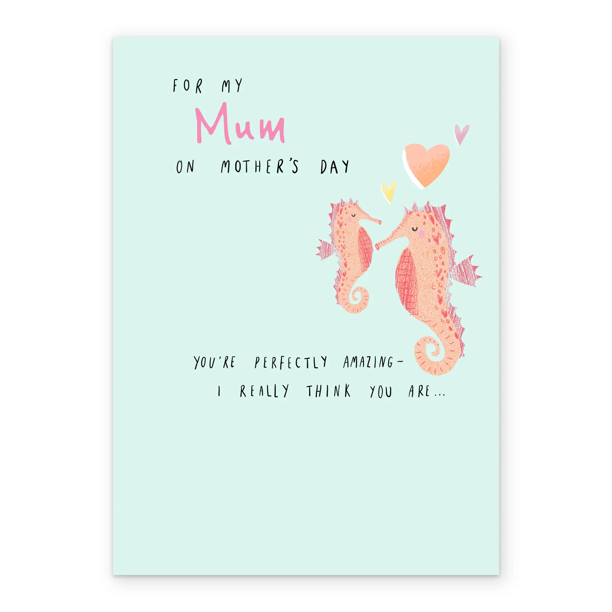 Personalised Cute Seahorses Mother's Day Card For Mum - Image 2