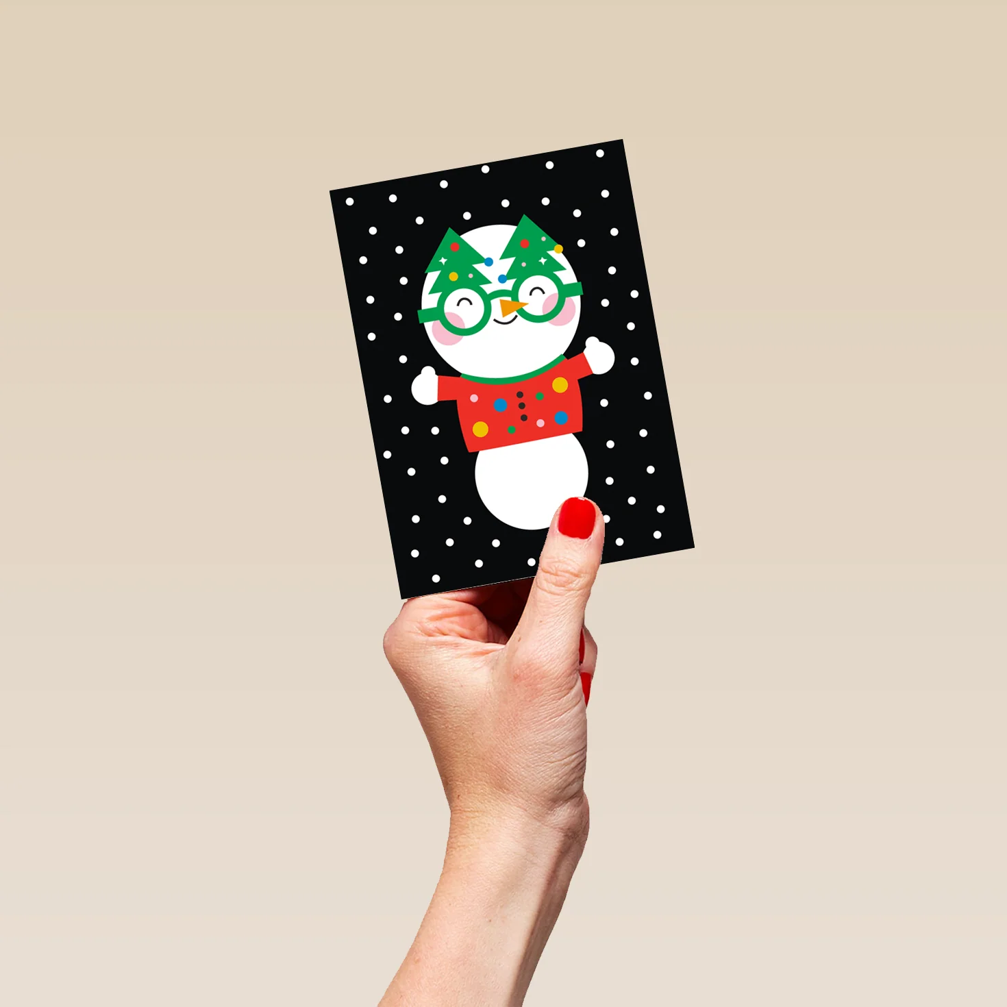 Personalised Cute Snowman Kids Christmas Card - Image 4