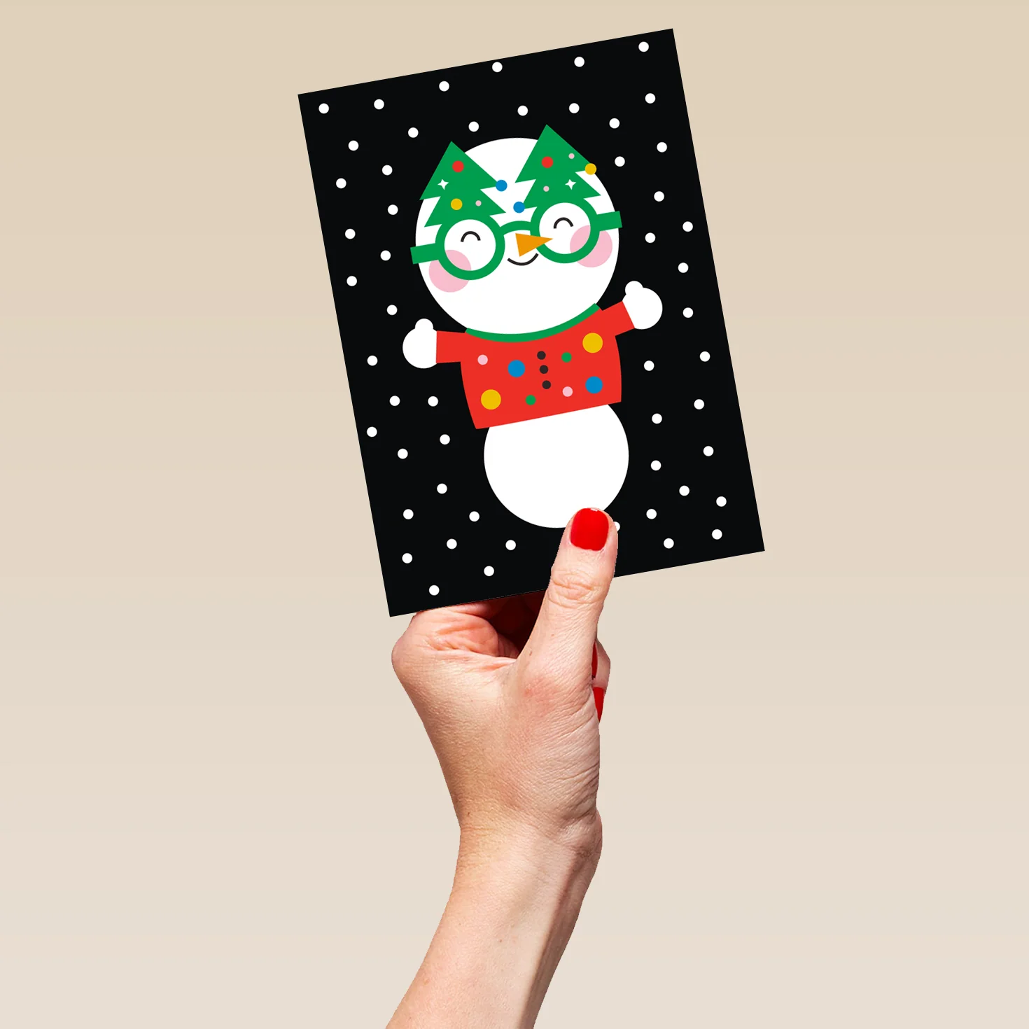 Personalised Cute Snowman Kids Christmas Card - Image 5