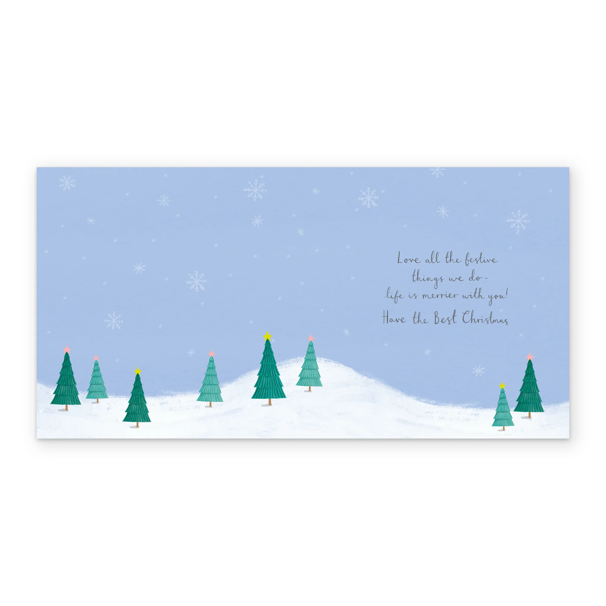 Personalised Cute Snowmen Skiing Christmas Card for Husband - Image 3