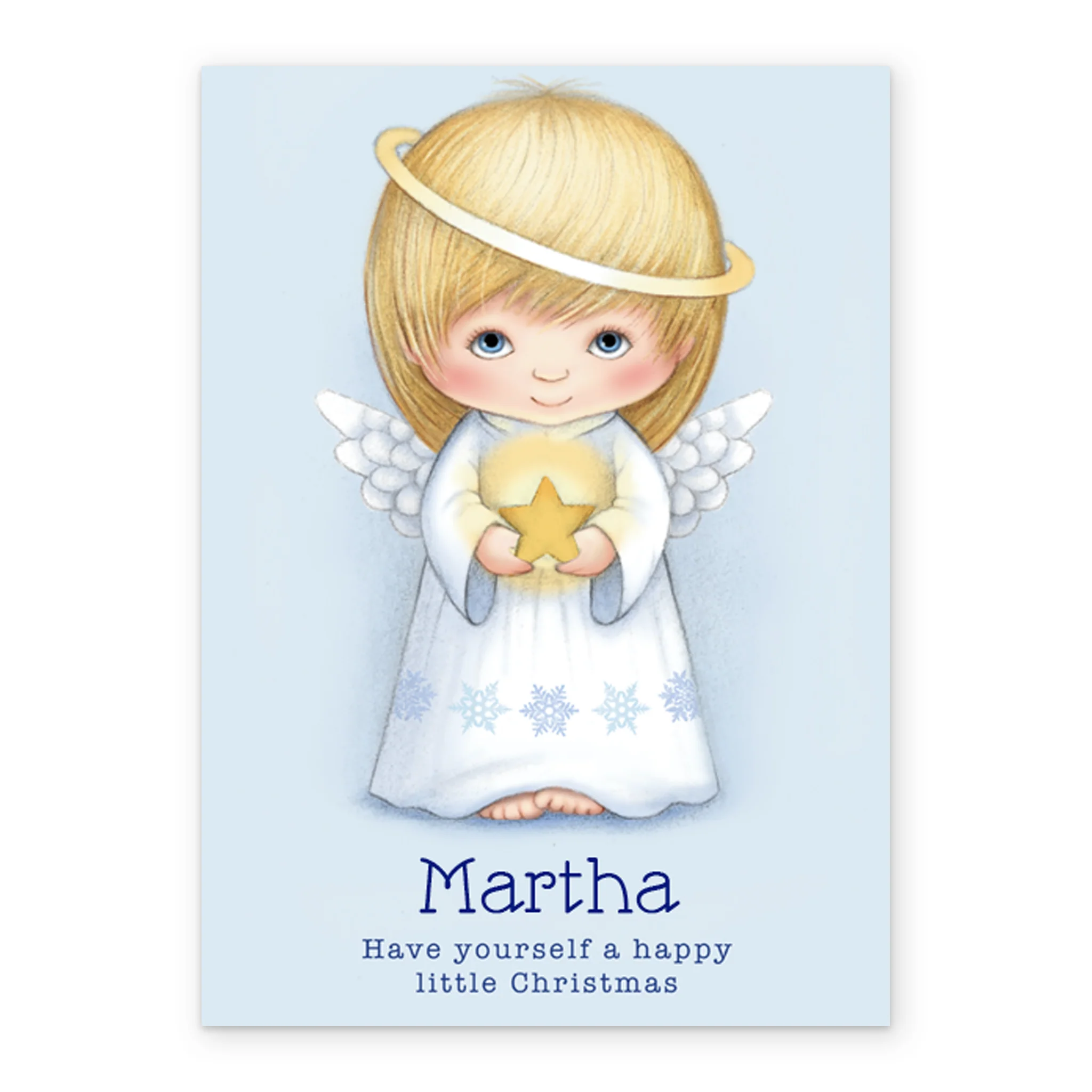 Personalised Cute Star Angel Christmas Card - Image 2