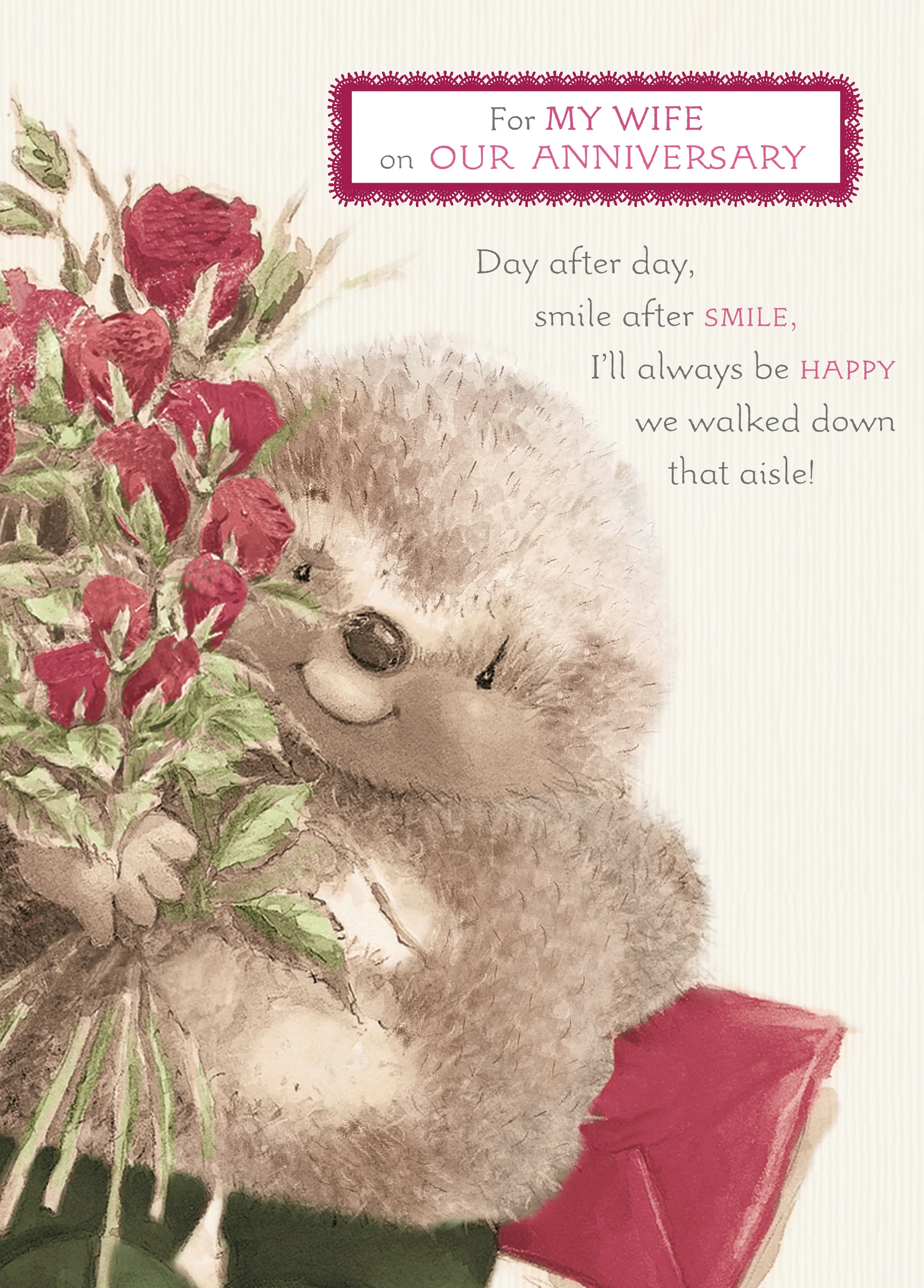 Personalised Cute Wife Anniversary Card