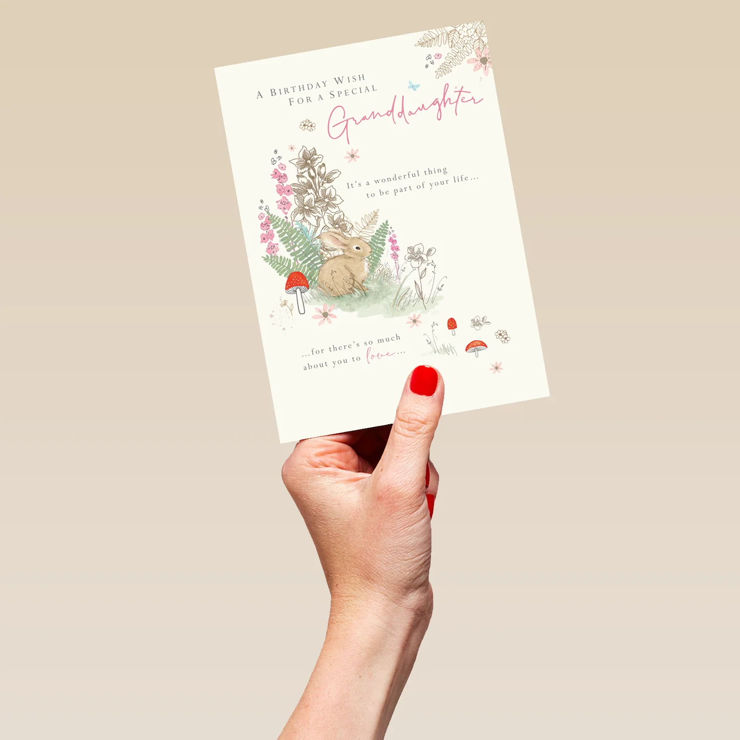Personalised Cute Woodland Birthday Card For Granddaughter - Image 5