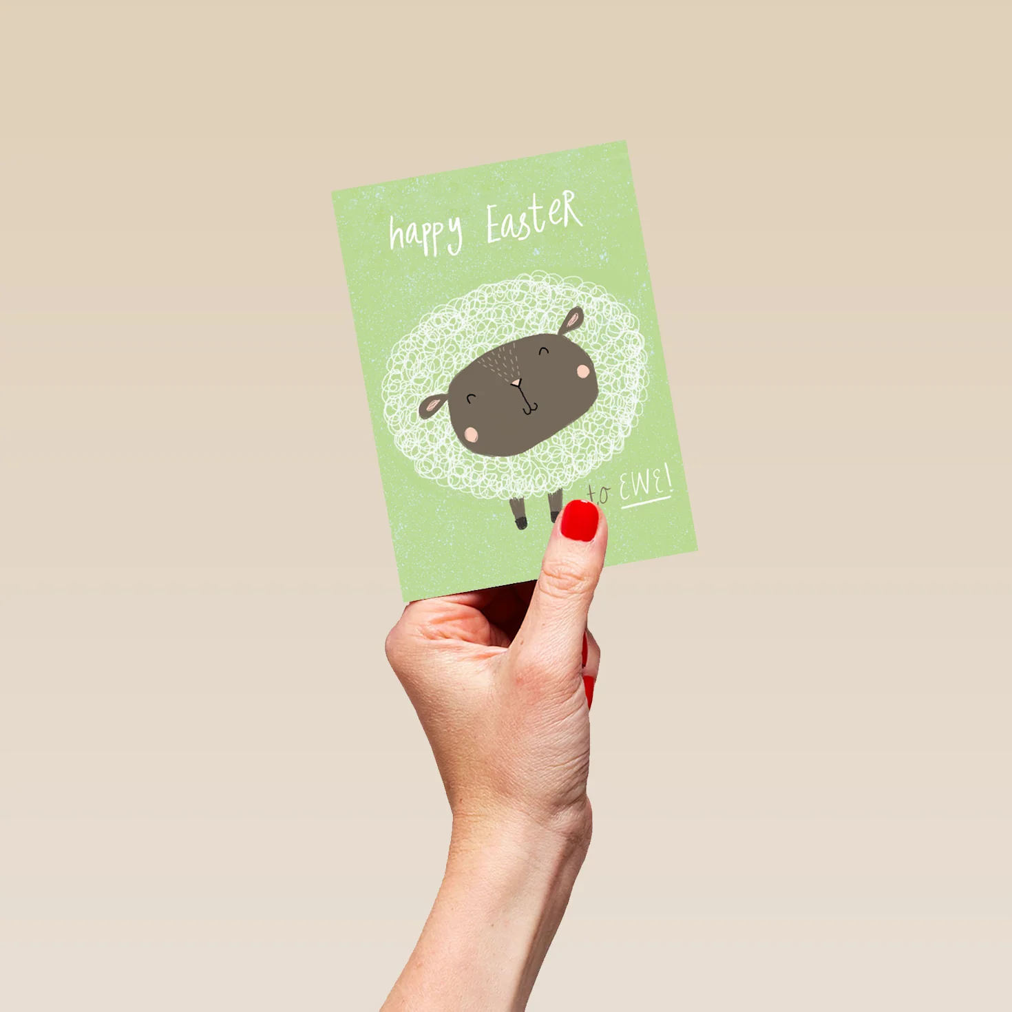 Personalised Cute Woolley Sheep Easter Card - Image 4