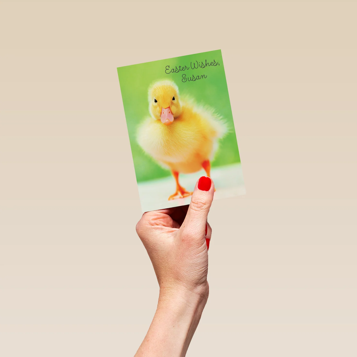 Personalised Cute Yellow Duckling Easter Card - Image 4
