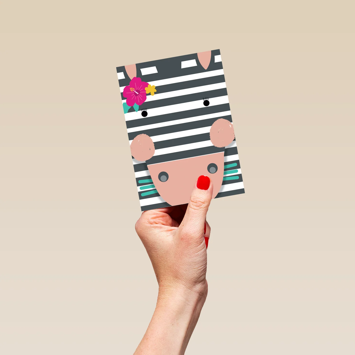 Personalised Cute Zebra Birthday Card For Daughter - Image 4