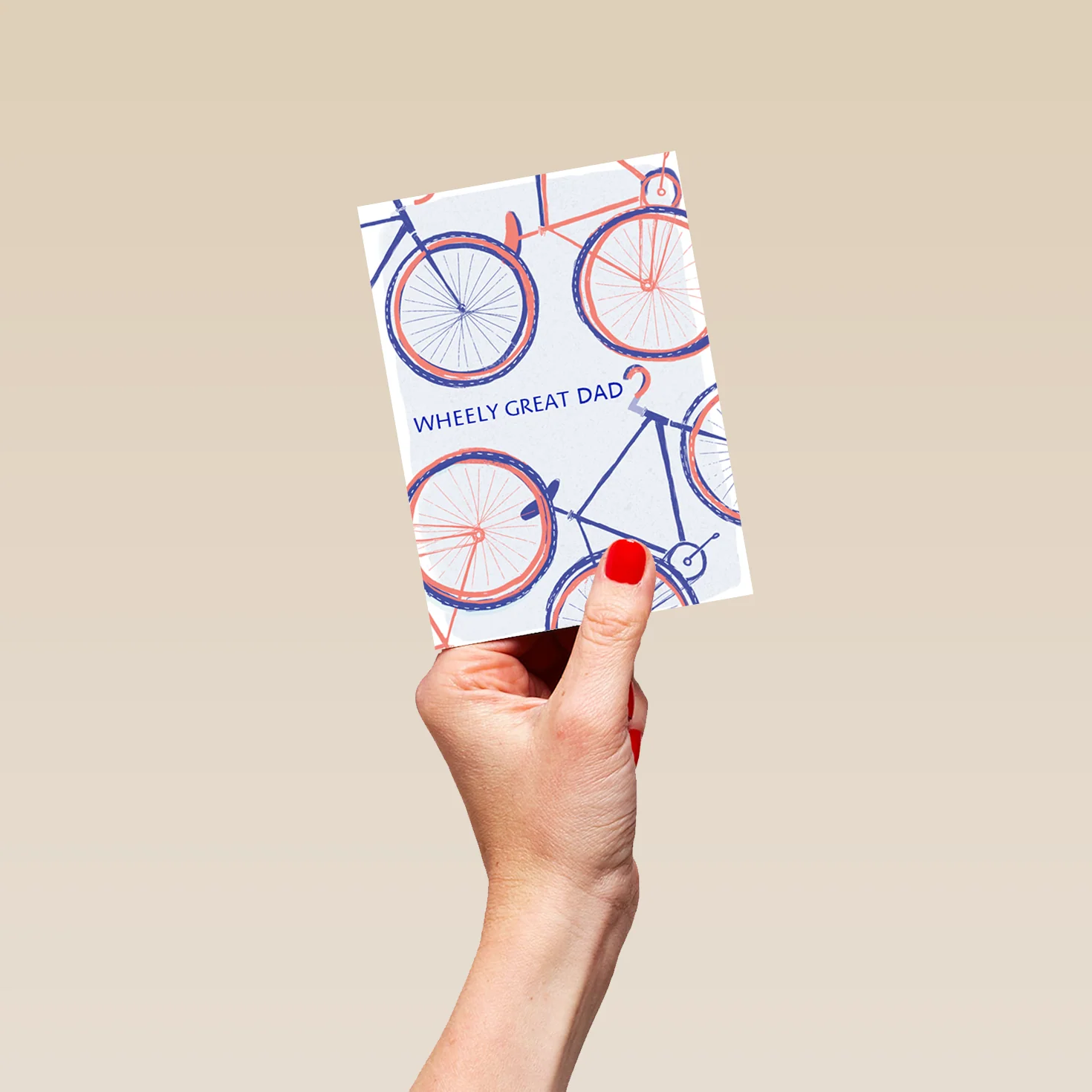Personalised Dad Bicycle Wheels Race Pattern Card - Image 4