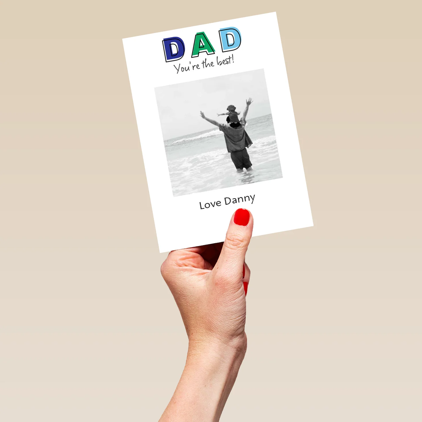 Personalised Dad Contemporary Photo Card - Image 5