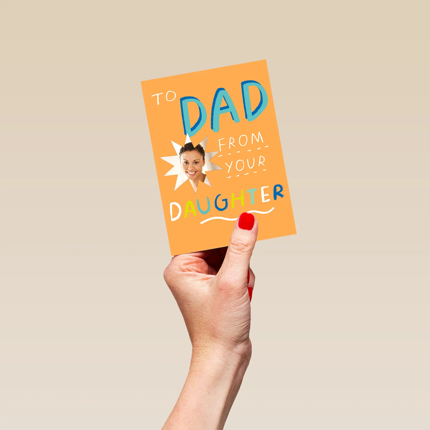 Personalised Dad From Daughter Birthday Star Photo Card - Image 4