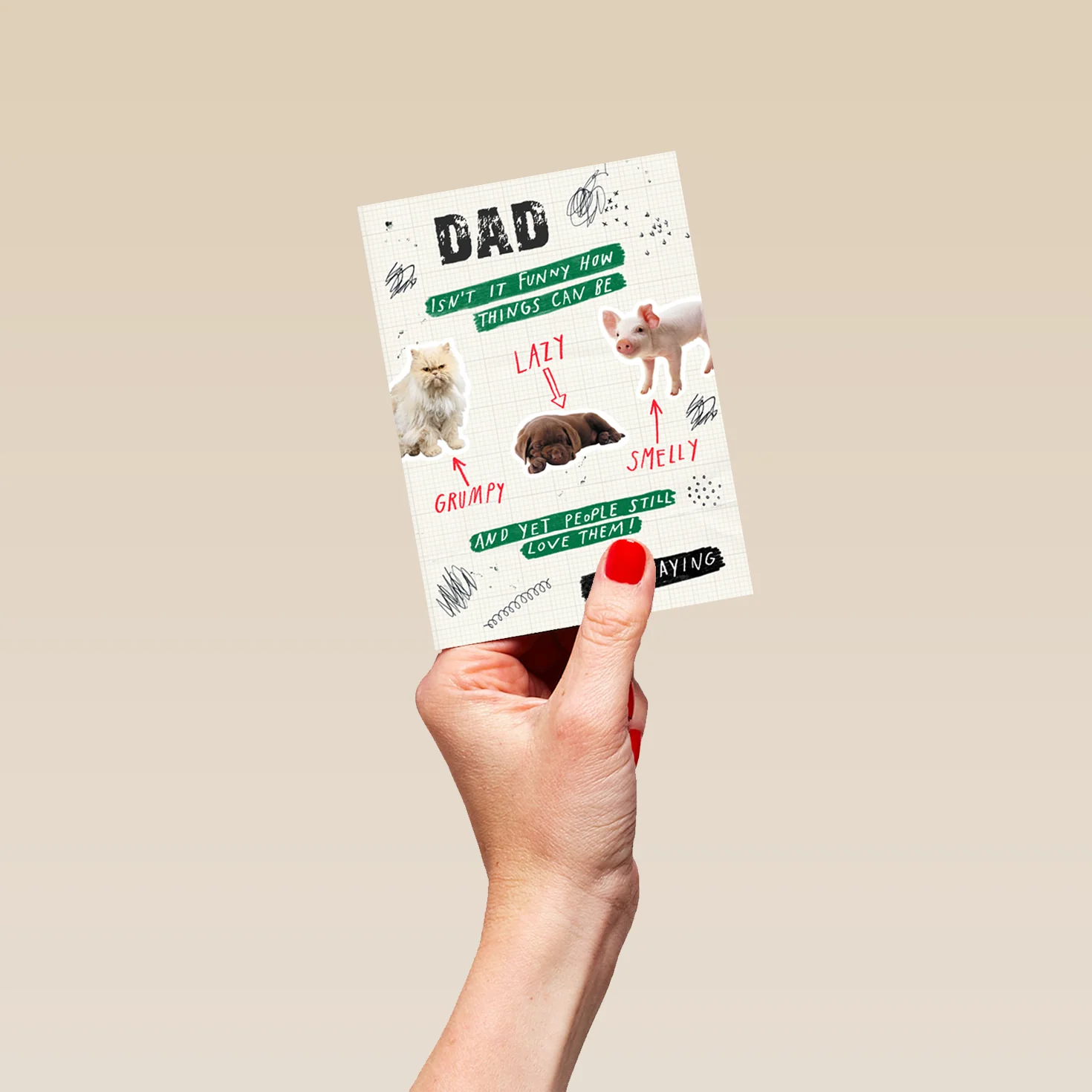 Personalised Dad Funny Farm Animal Card - Image 4
