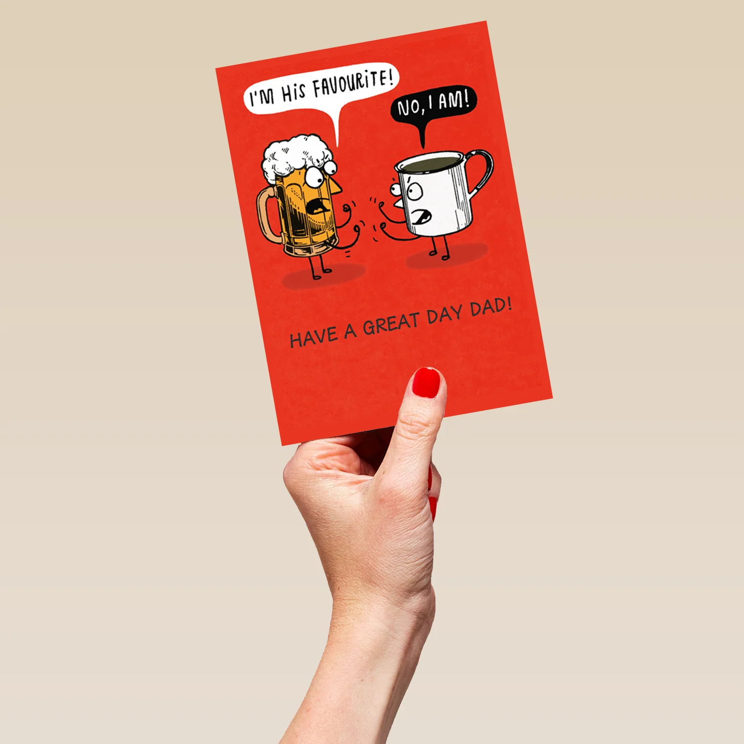 Personalised Dad Funny Illustration Favourite Drink Card - Image 5