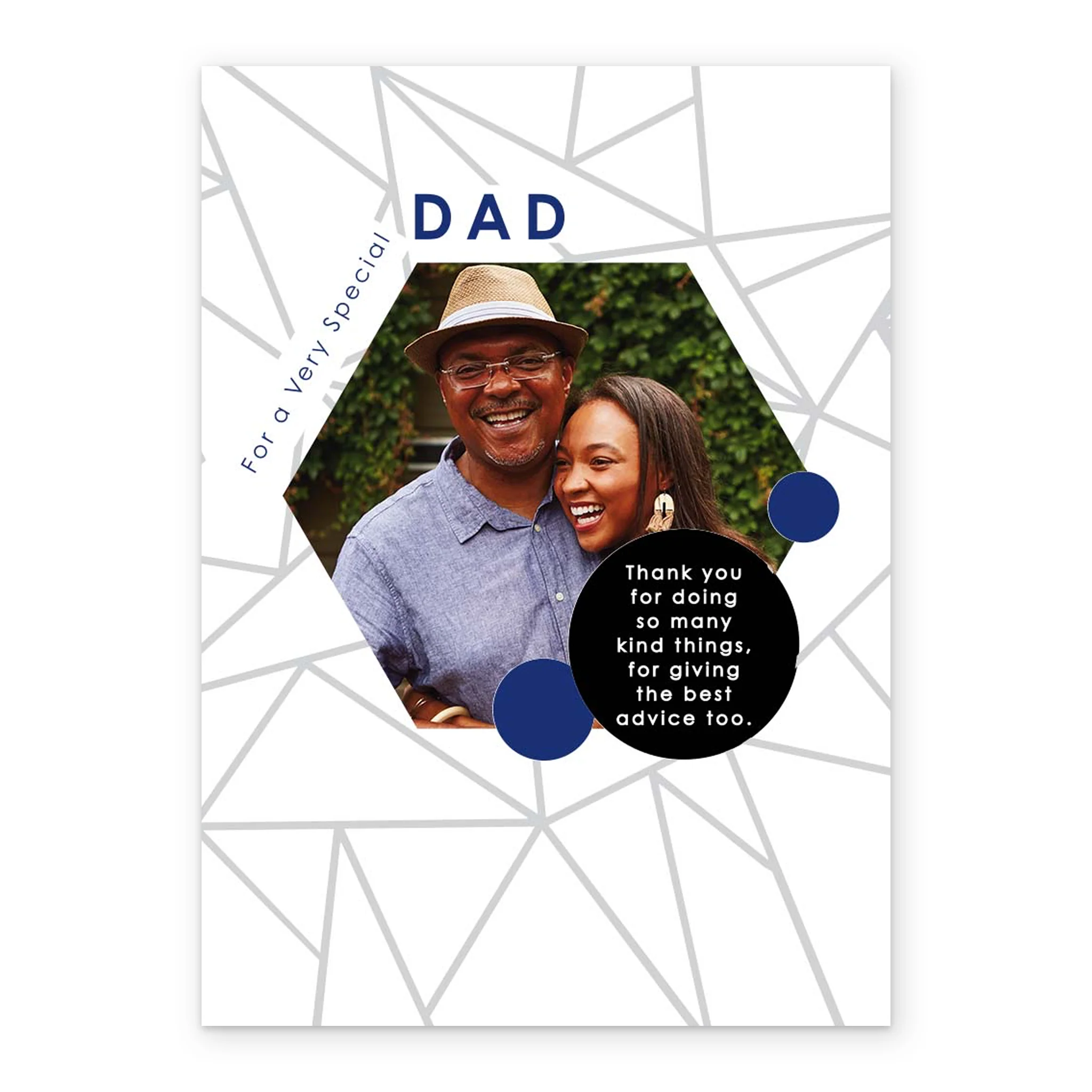 Personalised Dad Gold Photo Card - Image 2