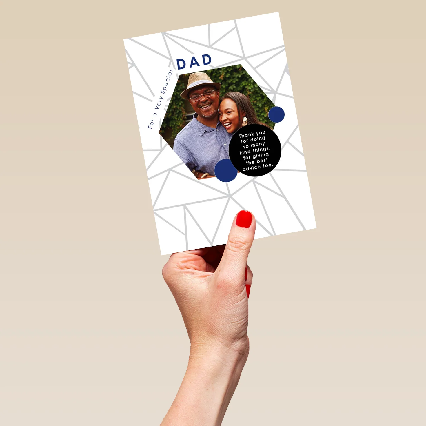 Personalised Dad Gold Photo Card - Image 5