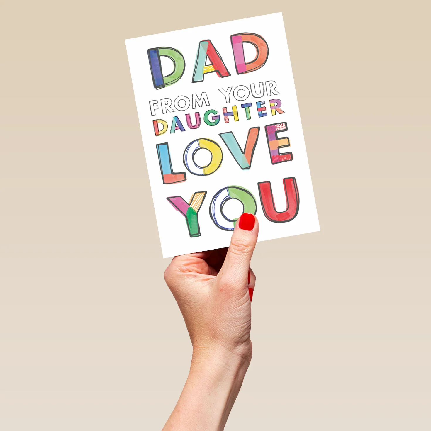 Personalised Dad Love From Daughter Card - Image 5