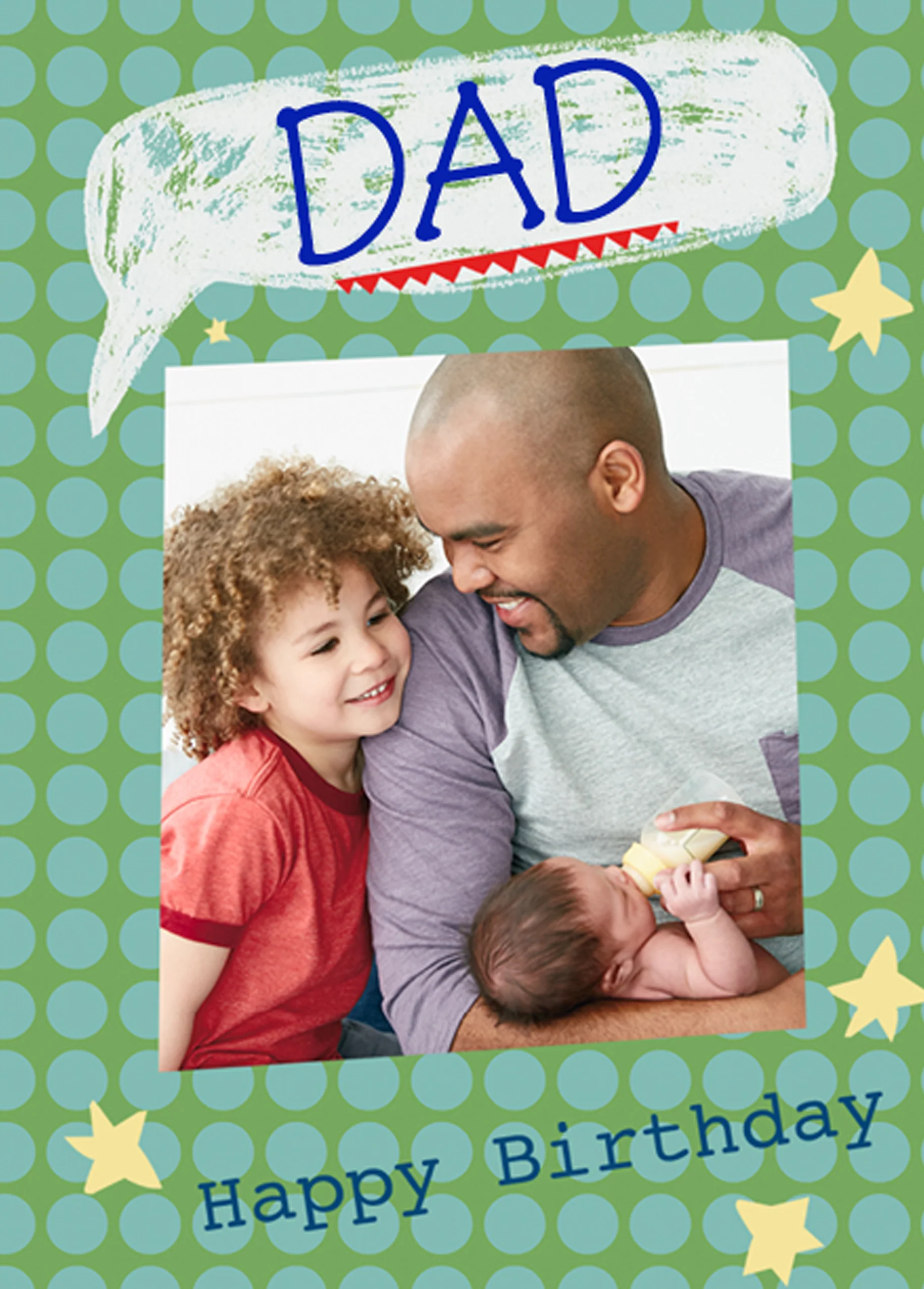 Personalised Dad Speech Bubble Photo Birthday Card