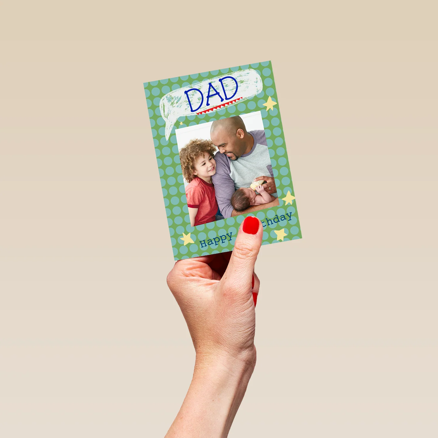 Personalised Dad Speech Bubble Photo Birthday Card - Image 4