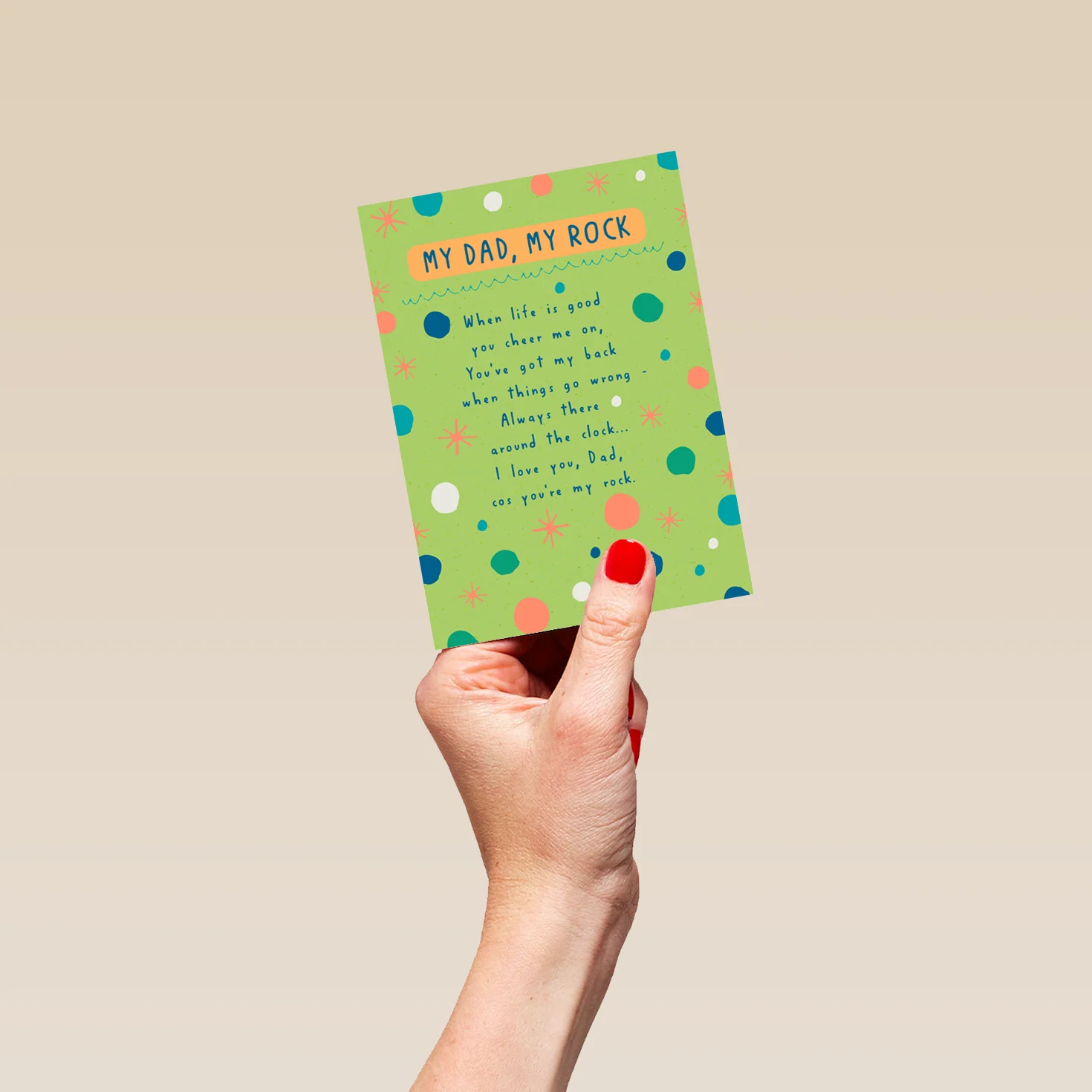 Personalised Dad Verse Rock Card - Image 4