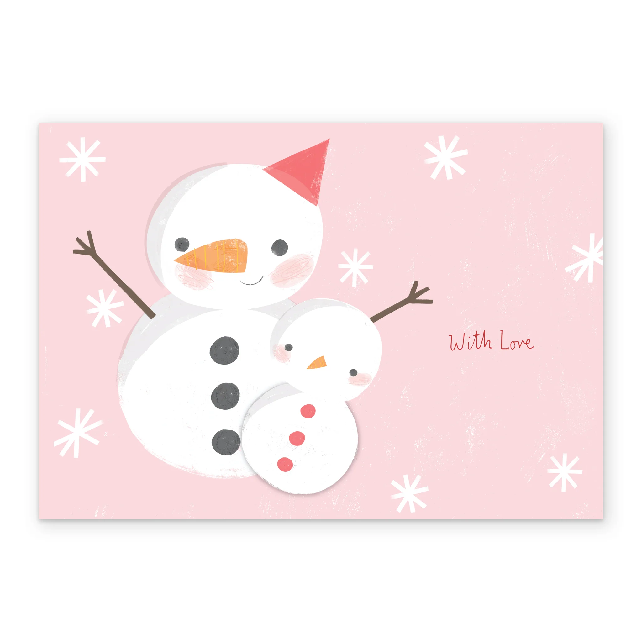 Personalised Daddy From Little Girl Snowman Christmas Card - Image 3