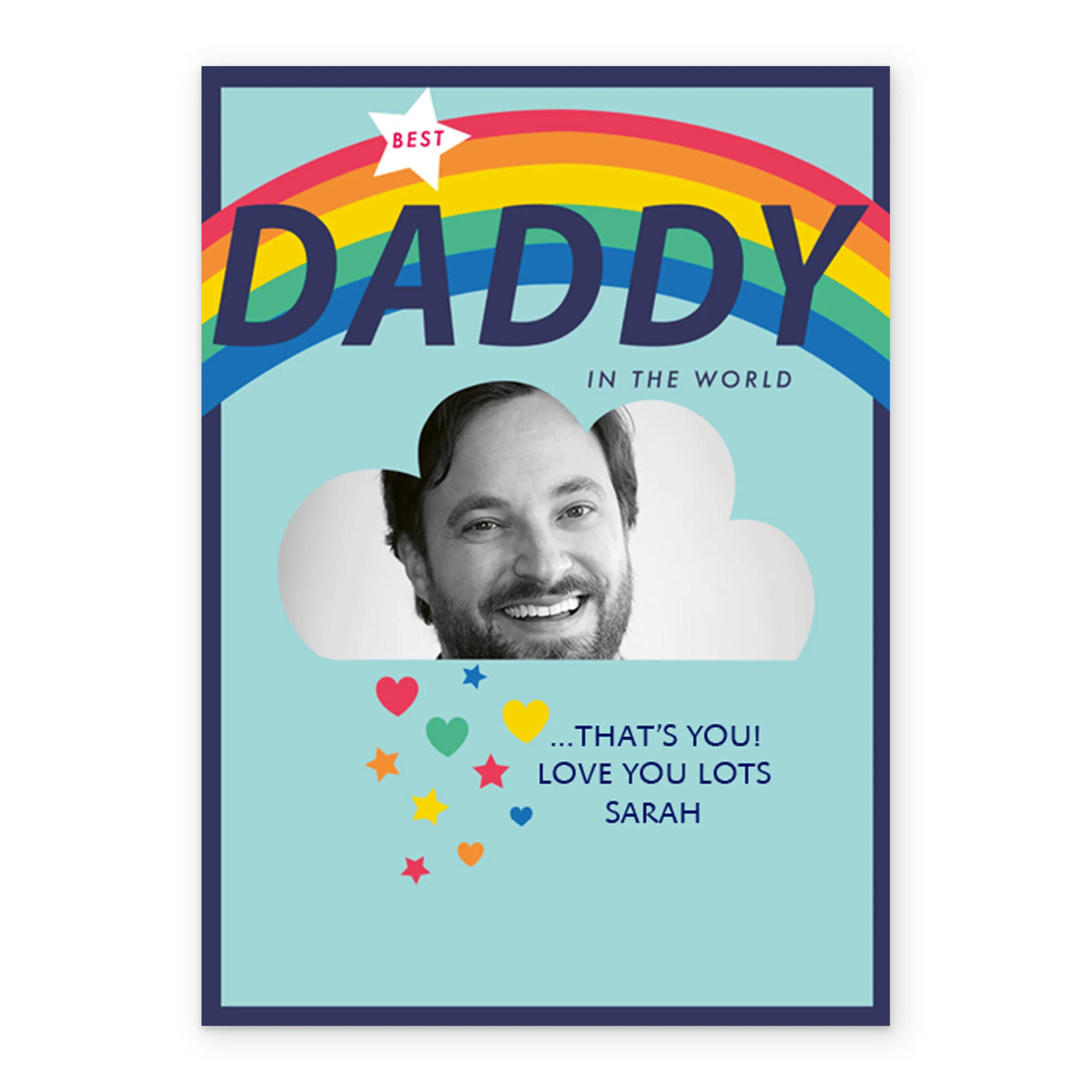 Personalised Daddy Rainbow Photo Card - Image 2