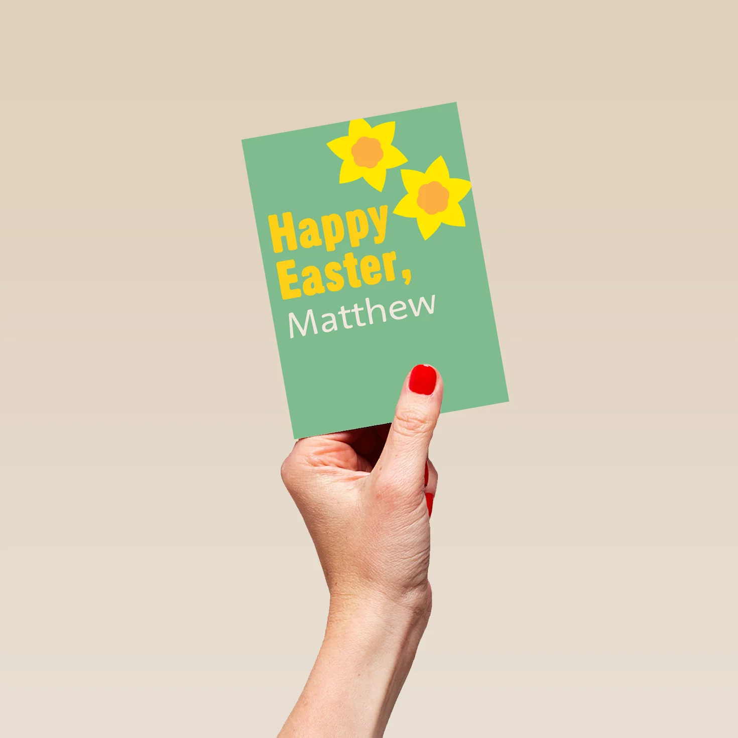 Personalised Daffodils Happy Easter Card - Image 4