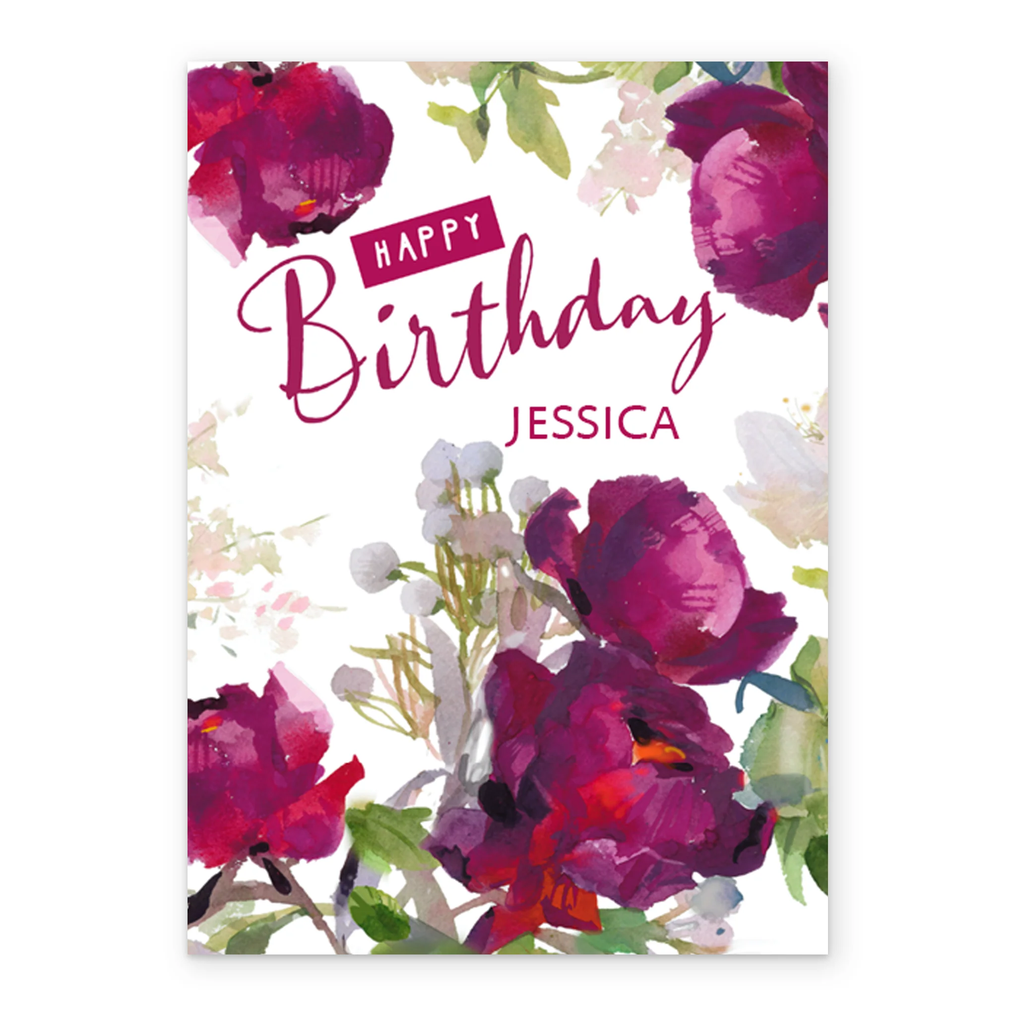 Personalised Damask Roses Traditional Birthday Card - Image 2