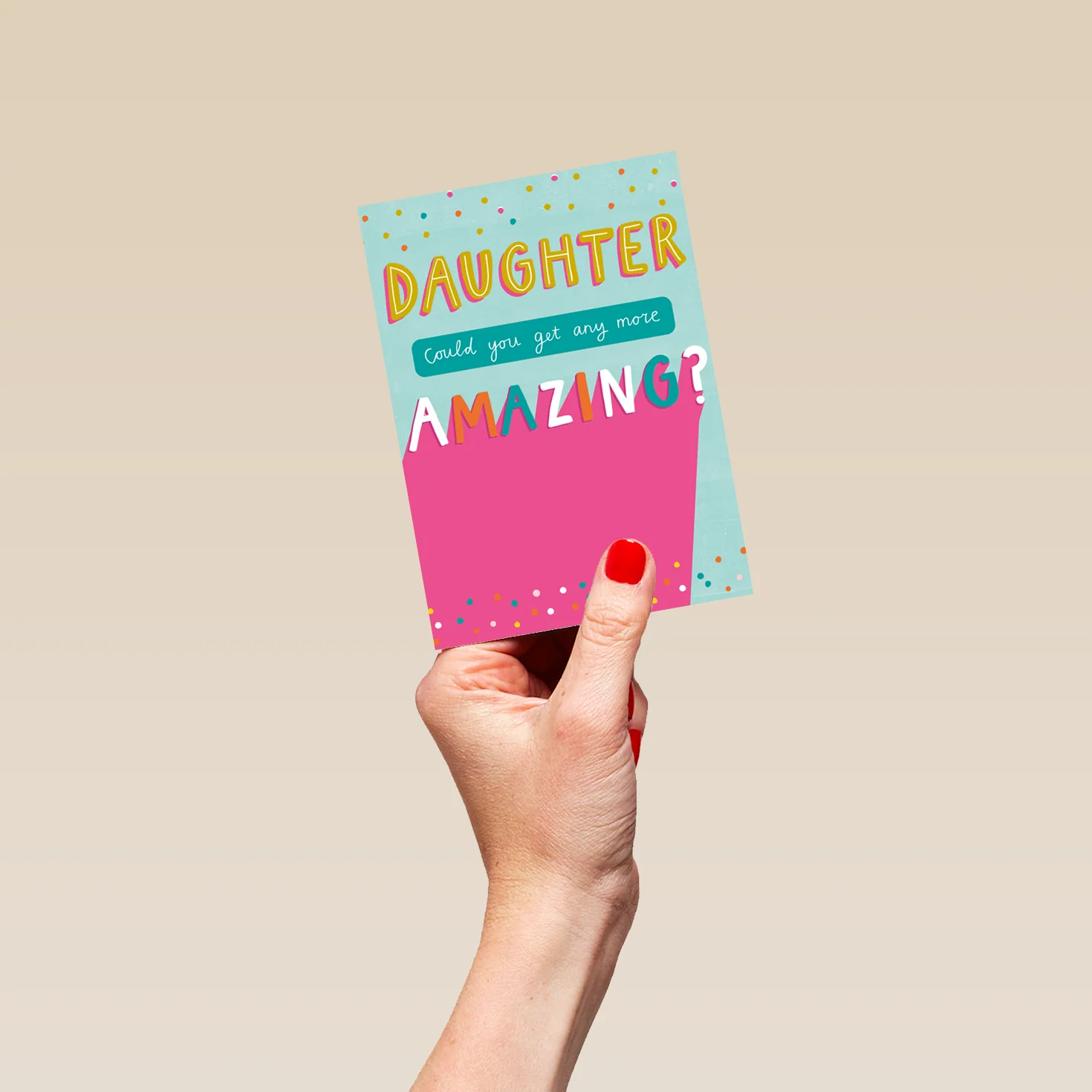 Personalised Daughter Amazing Text Card - Image 4