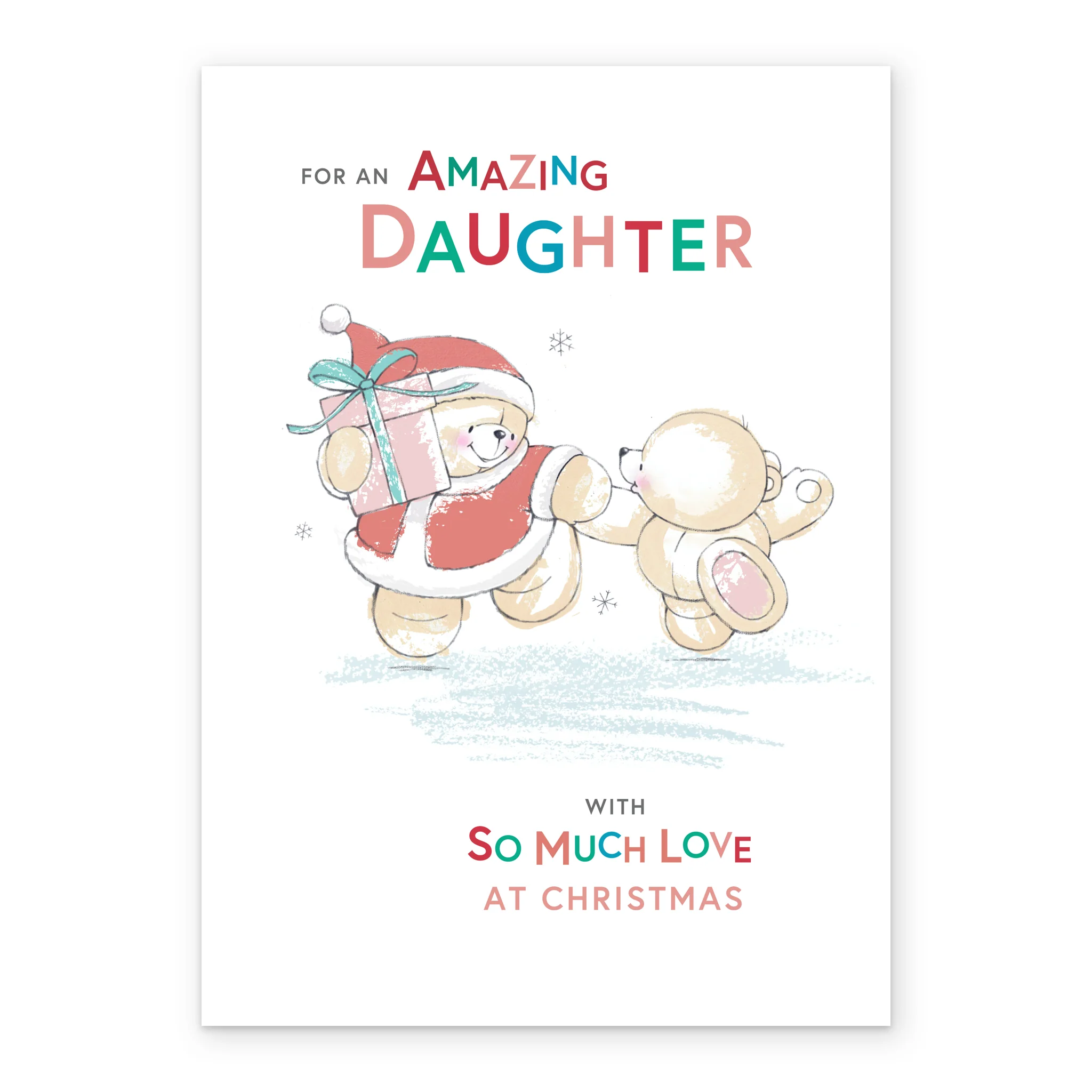 Personalised Daughter Cute Forever Friends Christmas Card - Image 2