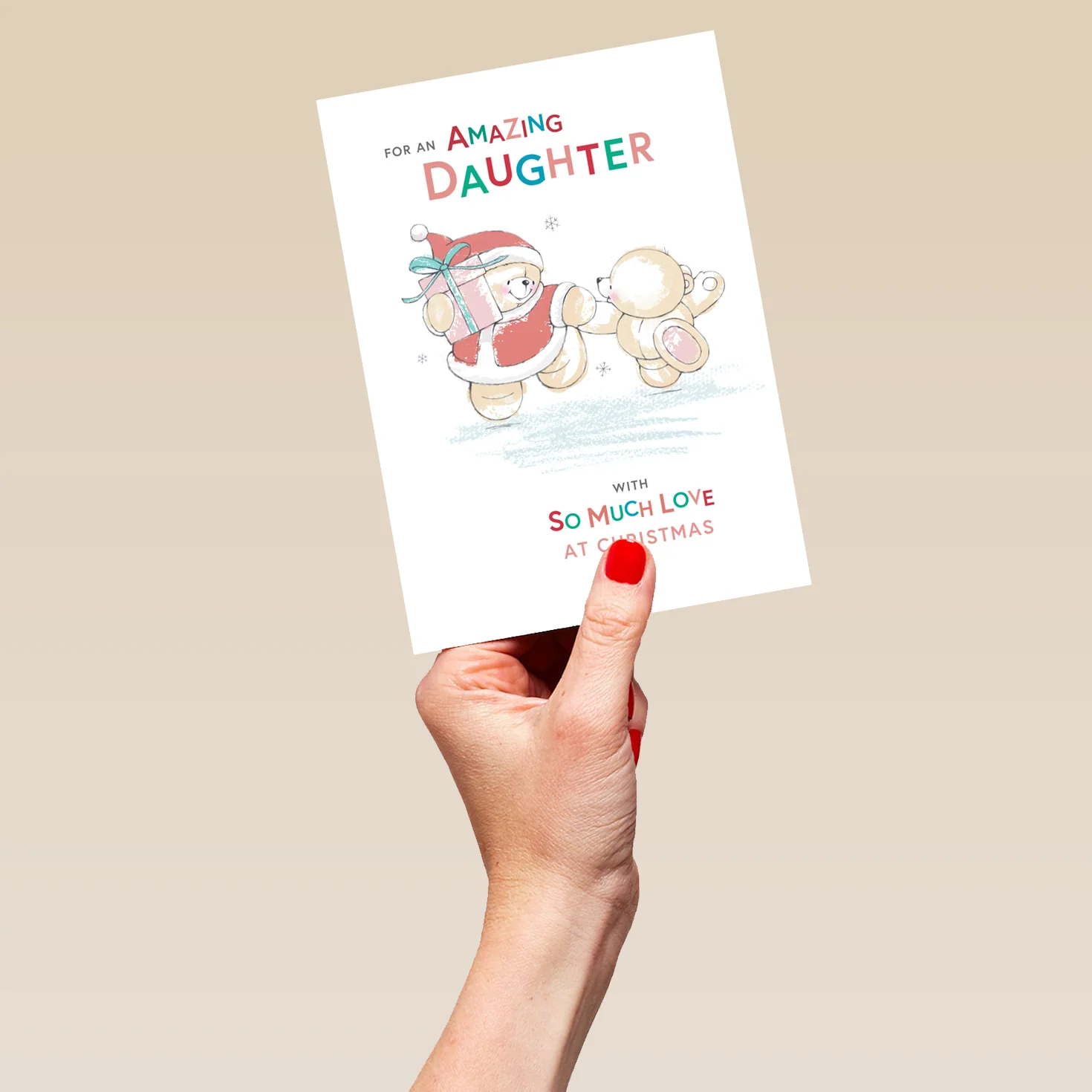 Personalised Daughter Cute Forever Friends Christmas Card - Image 5