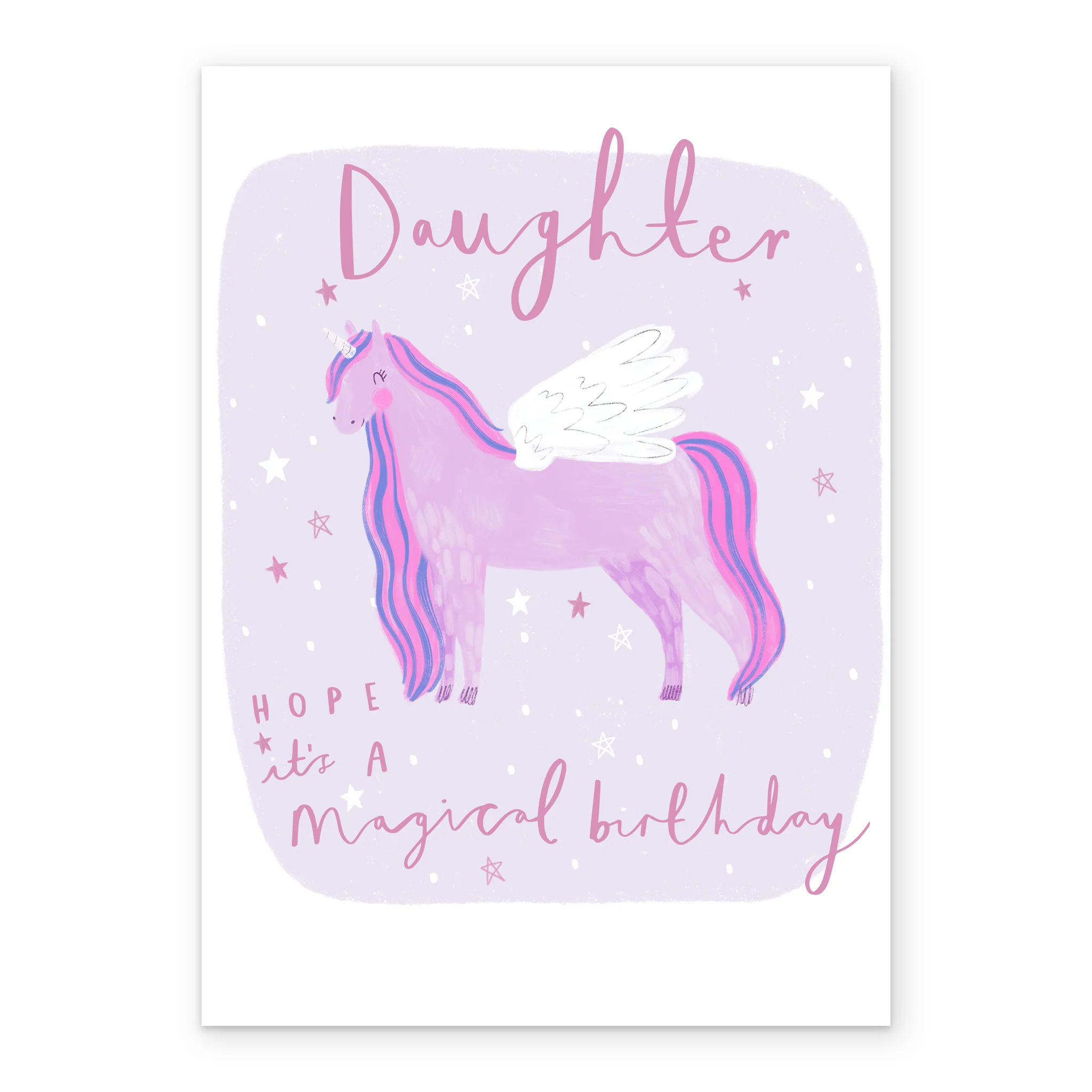 Personalised Daughter Cute Unicorn Card - Image 2