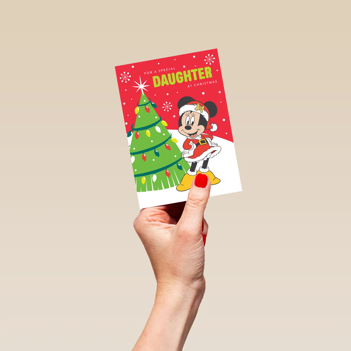 Personalised Daughter Disney Minnie Mouse Christmas Card - Image 4
