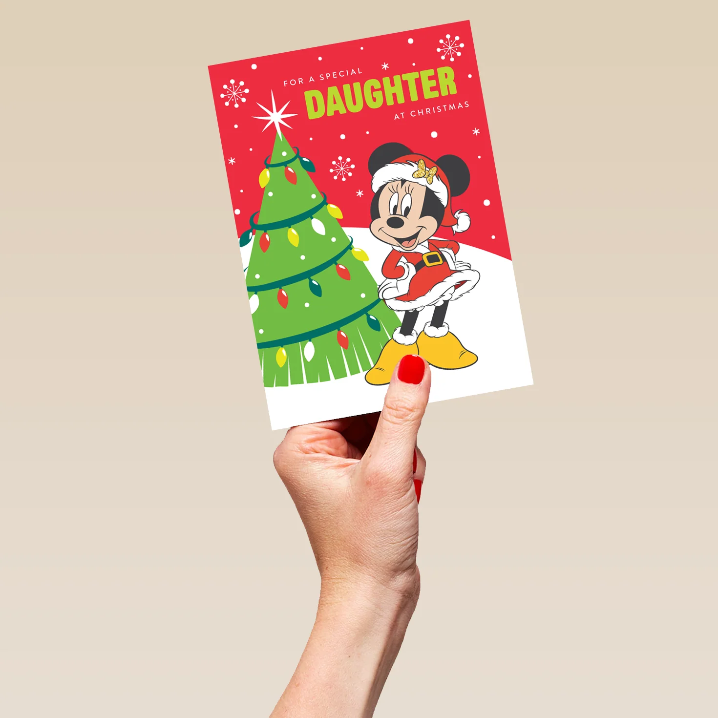 Personalised Daughter Disney Minnie Mouse Christmas Card - Image 5
